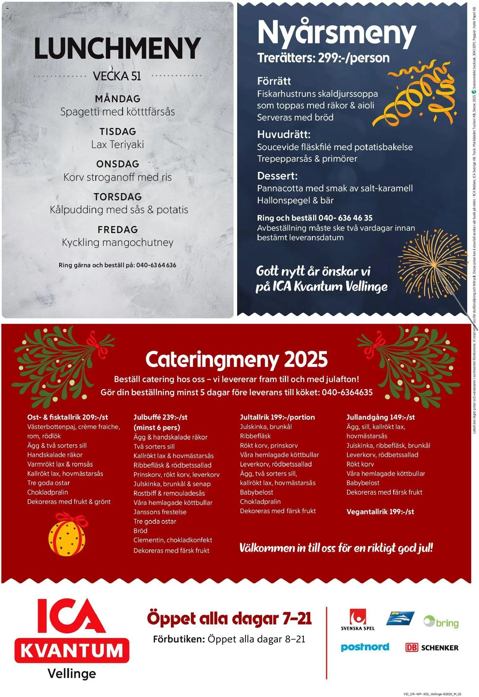 ICA Kvantum reklamblad aktuell från 15.12.2025 | Sida: 12 | Produkter: Rödbetssallad, Köttbullar, Potatis, Spel