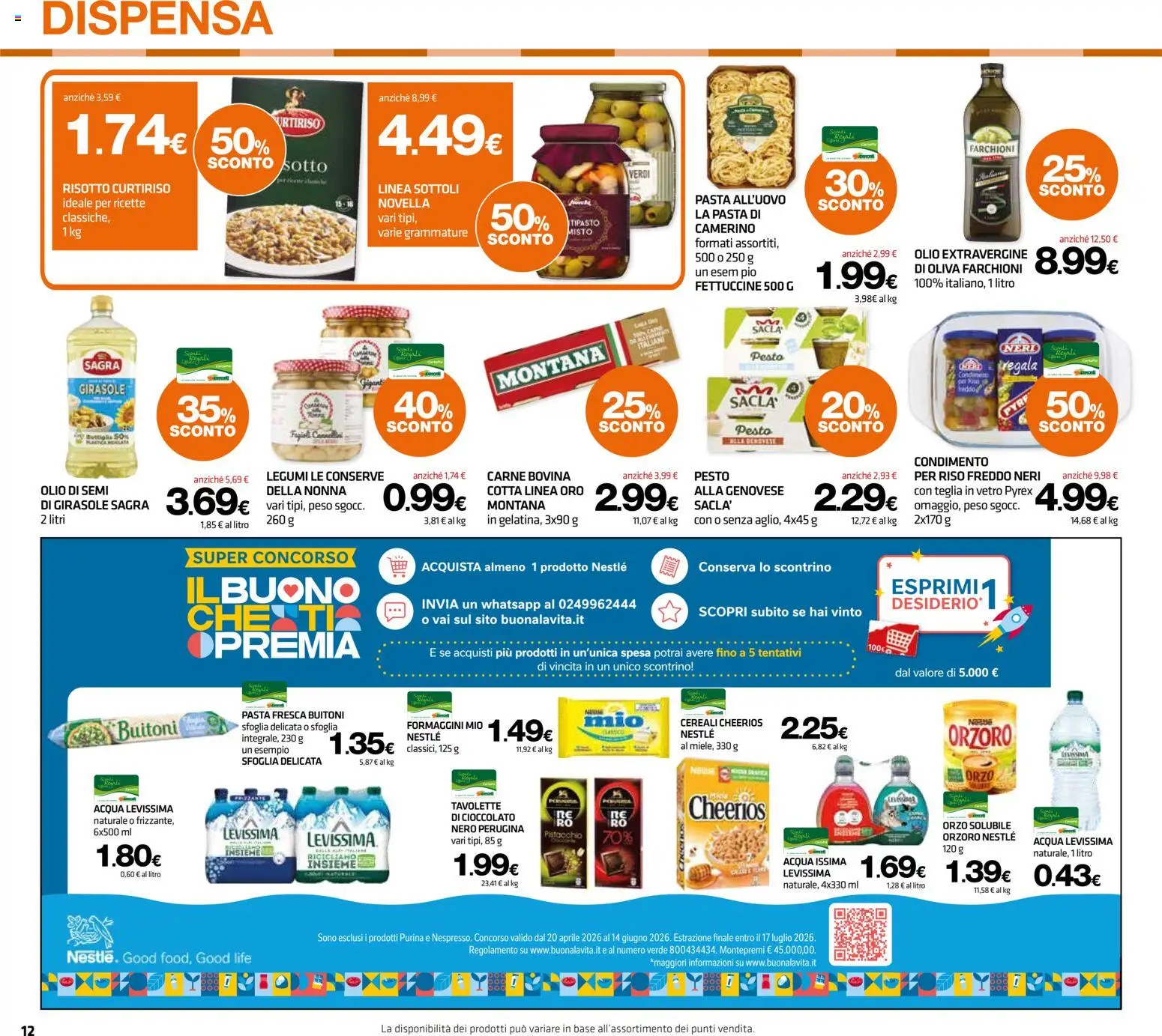 Volantino Superconti del 23.04.2026 | Pagina: 13 | Prodotti: Riso, Acqua, Pasta, Pesto