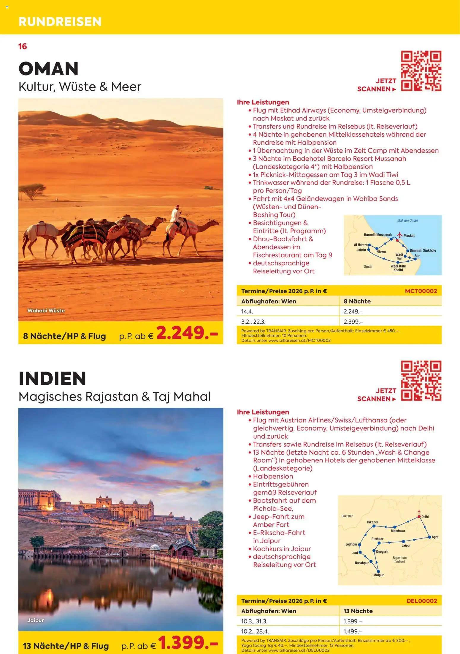 Billa Kreuzfahrten Rundreisen Erlebnisreisen 11/12-25 gültig ab 24.11.2025 | Seite: 16