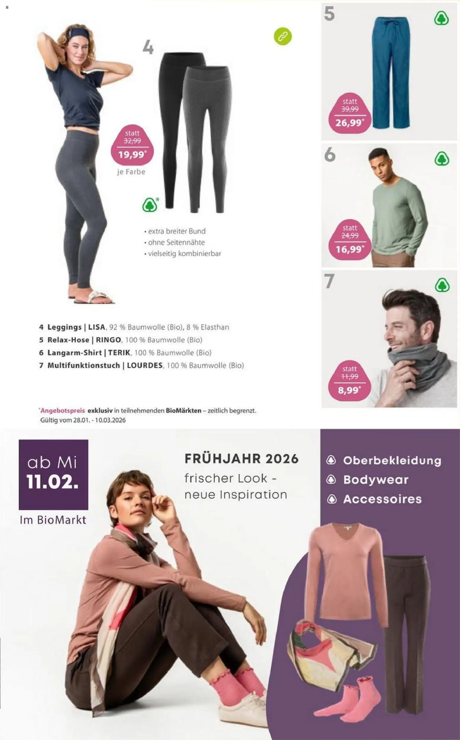Denns BioMarkt Angebote – gültig ab 28.01.2026 | Seite: 15 | Produkte: Langarmshirt, Leggings
