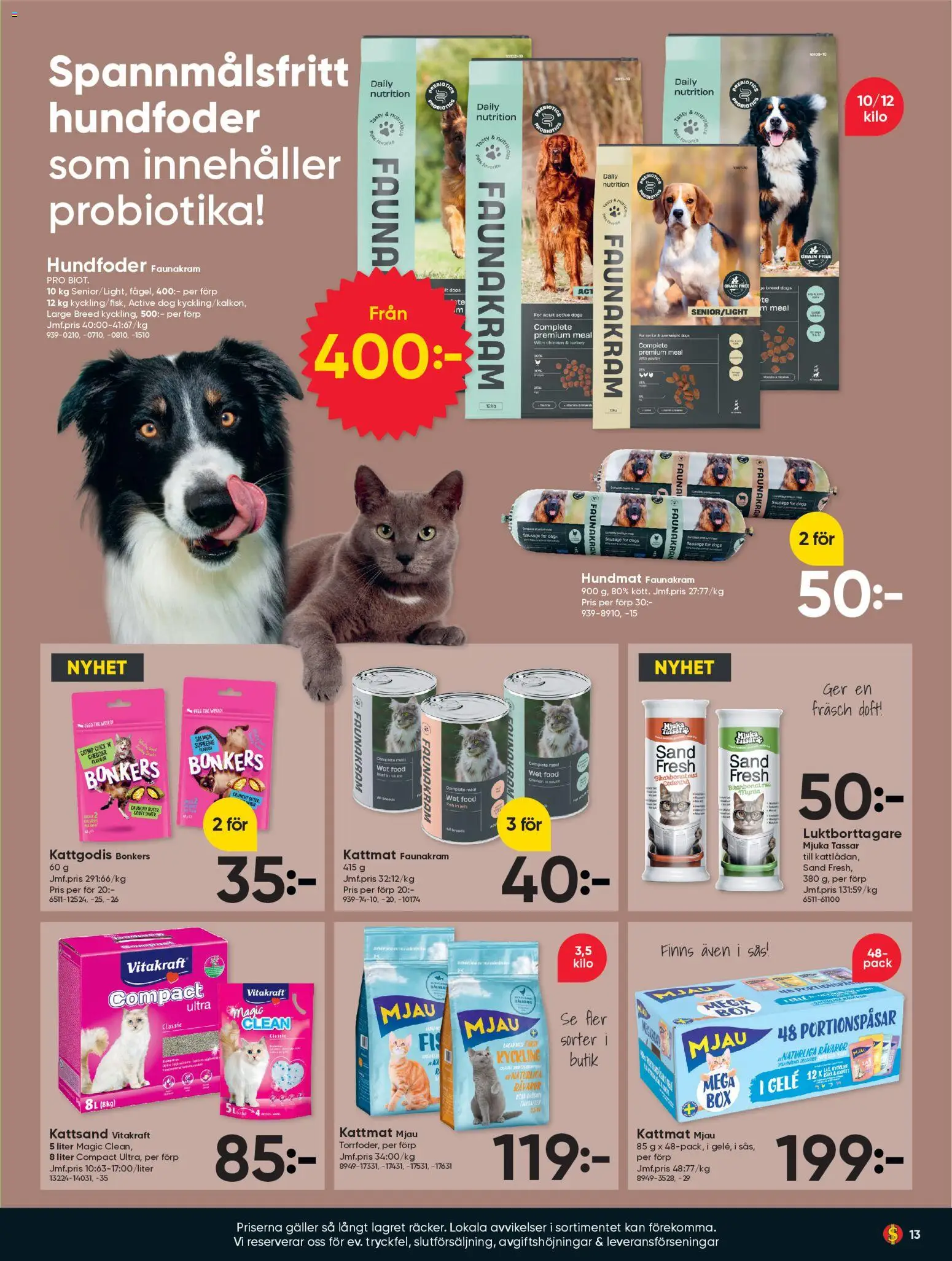 Dollar Store reklamblad aktuell från 23.02.2026 | Sida: 13 | Produkter: Doft, Galler, Hundmat, Mynta