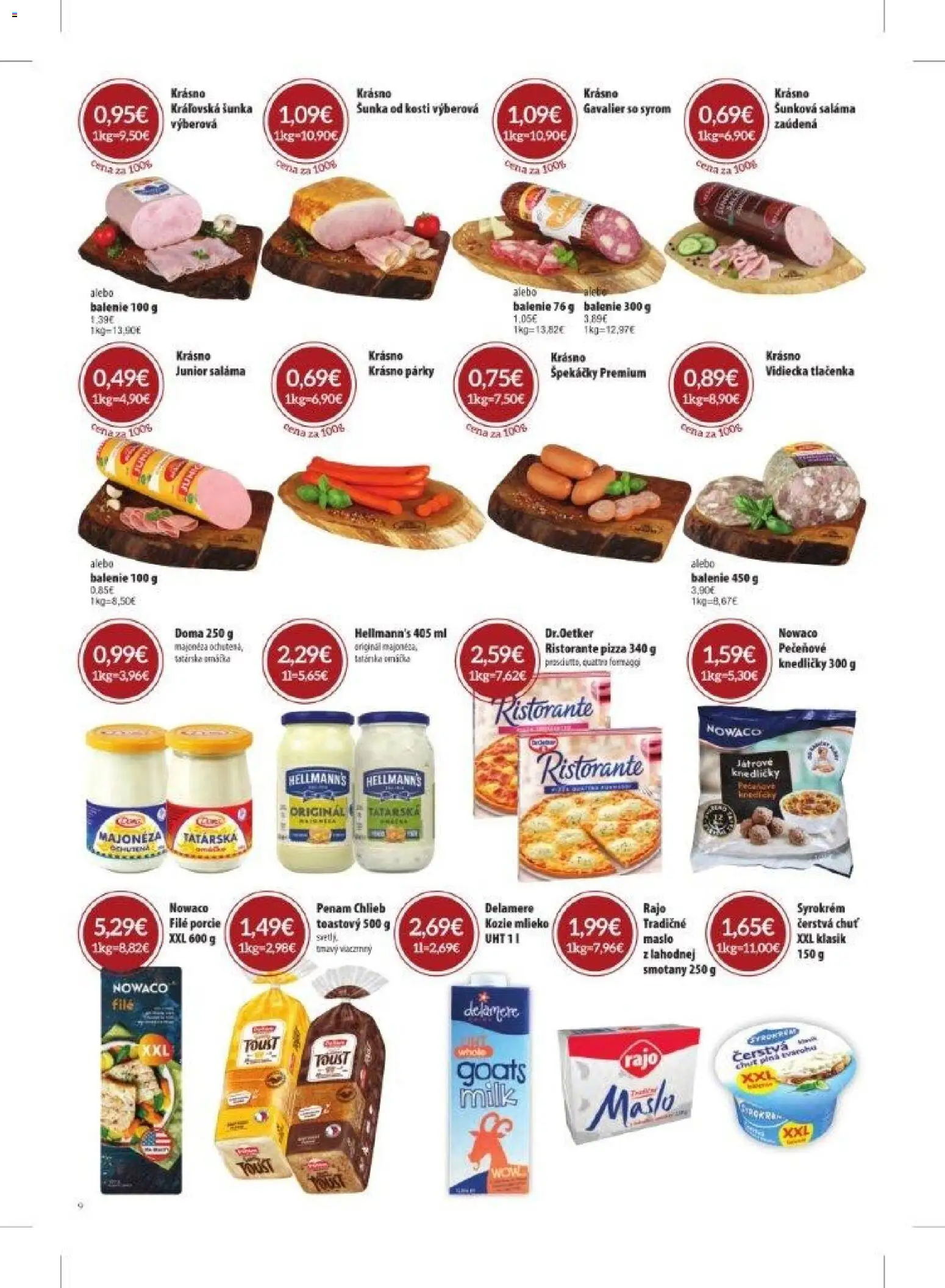 Nové KARMEN CBA akcie – leták je platný od 05.03.2026 | Strana: 9 | Produkty: Chlieb, Šunka, Pizza, Párky