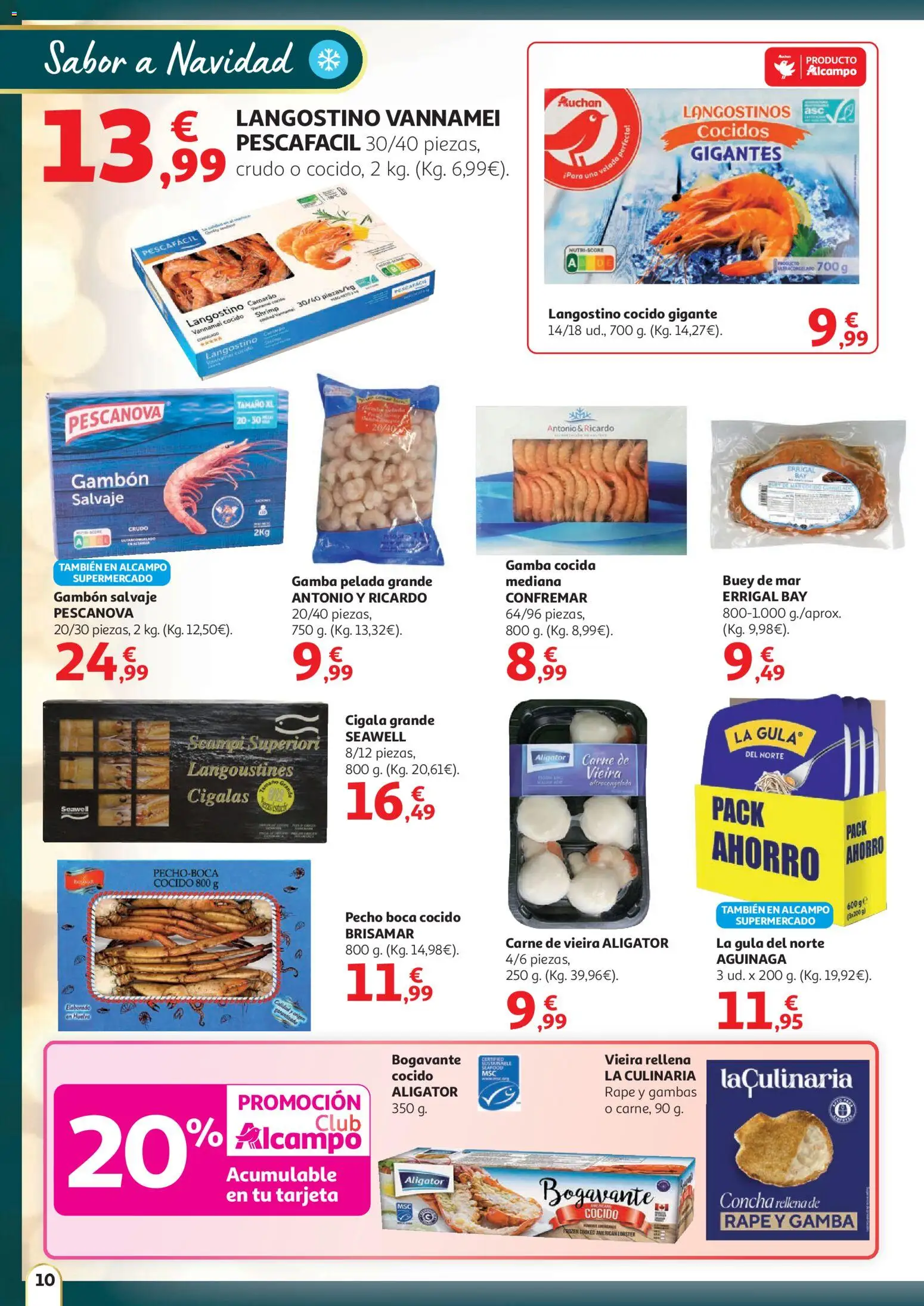 Alcampo - HG Unico │ válido desde el 11.12.2025 | Página: 10 | Productos: Langostino, Gamba