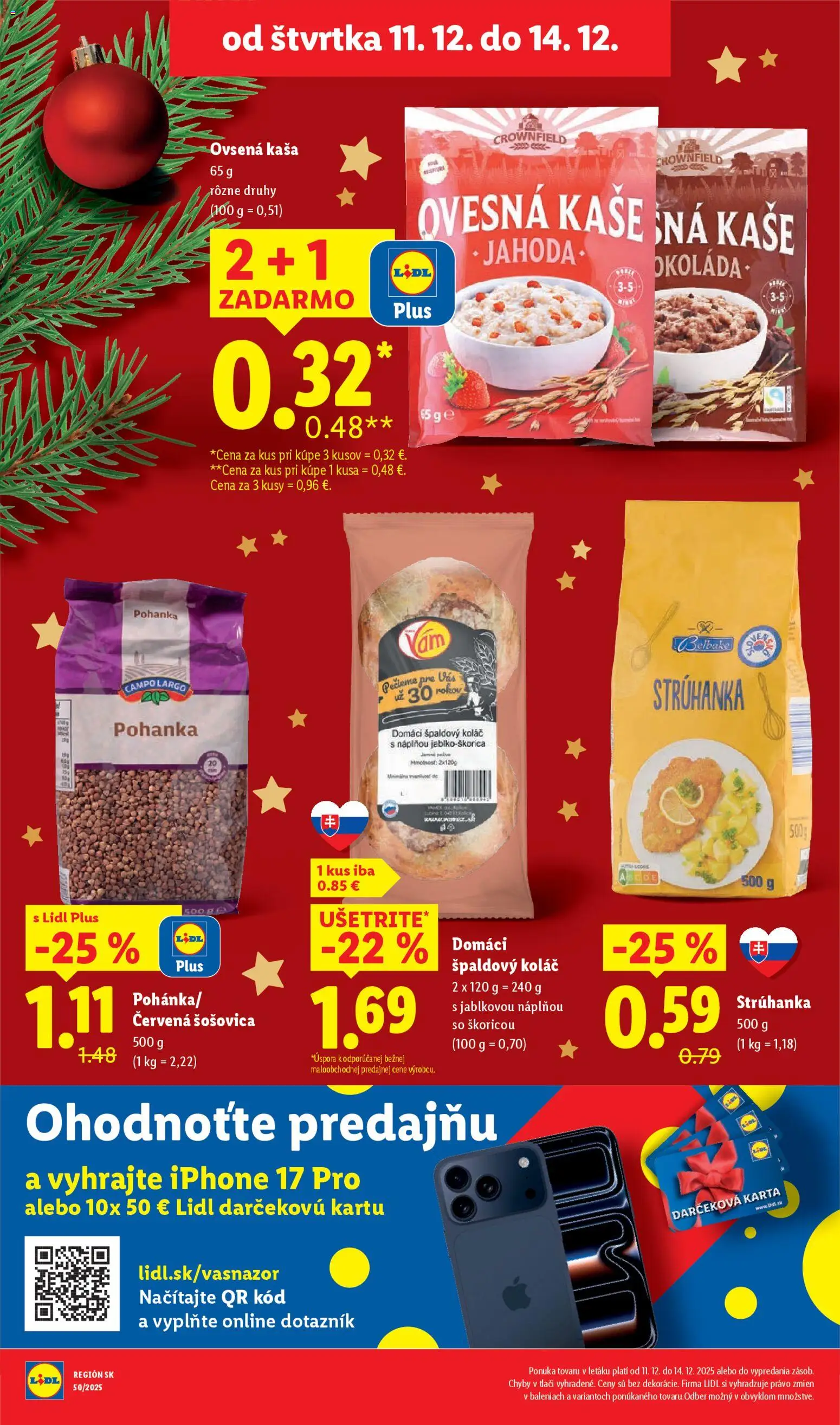 Nové Lidl akcie – leták je platný od 08.12.2025 | Strana: 81 | Produkty: Šošovica, Koláč, Iphone