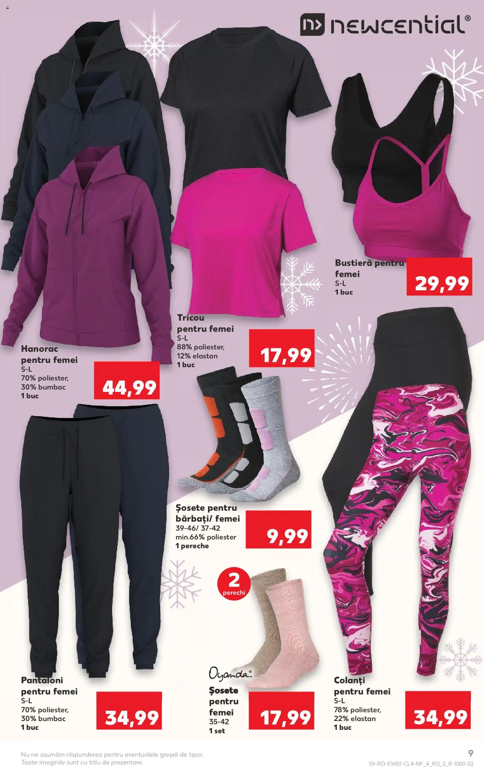 Noul catalog Kaufland – valabil de la 31.12.2025 | Pagină: 9 | Produse: Bustieră, Tricou, Pantaloni, Șosete