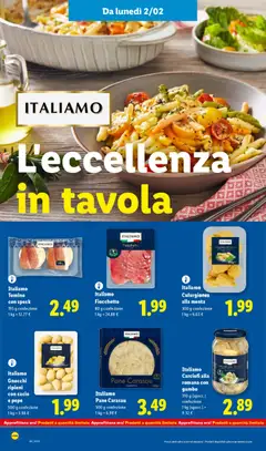 Anteprima del volantino Italiamo Gnocchi ripieni con cacio e pepe, 500 g confezione valido a partire dal 02.02.2026 | Pagina: 12 | Prodotti: Speck, Pane, Pepe, Tomino