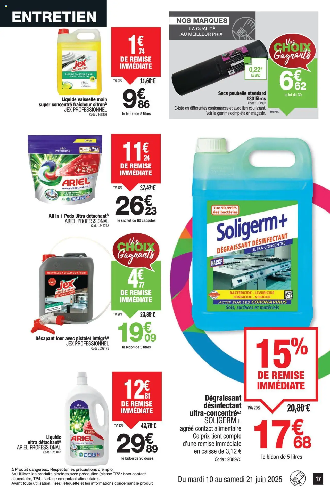  | Page: 17 | Produits: Ariel, Mousse, Détachant, Sacs poubelle