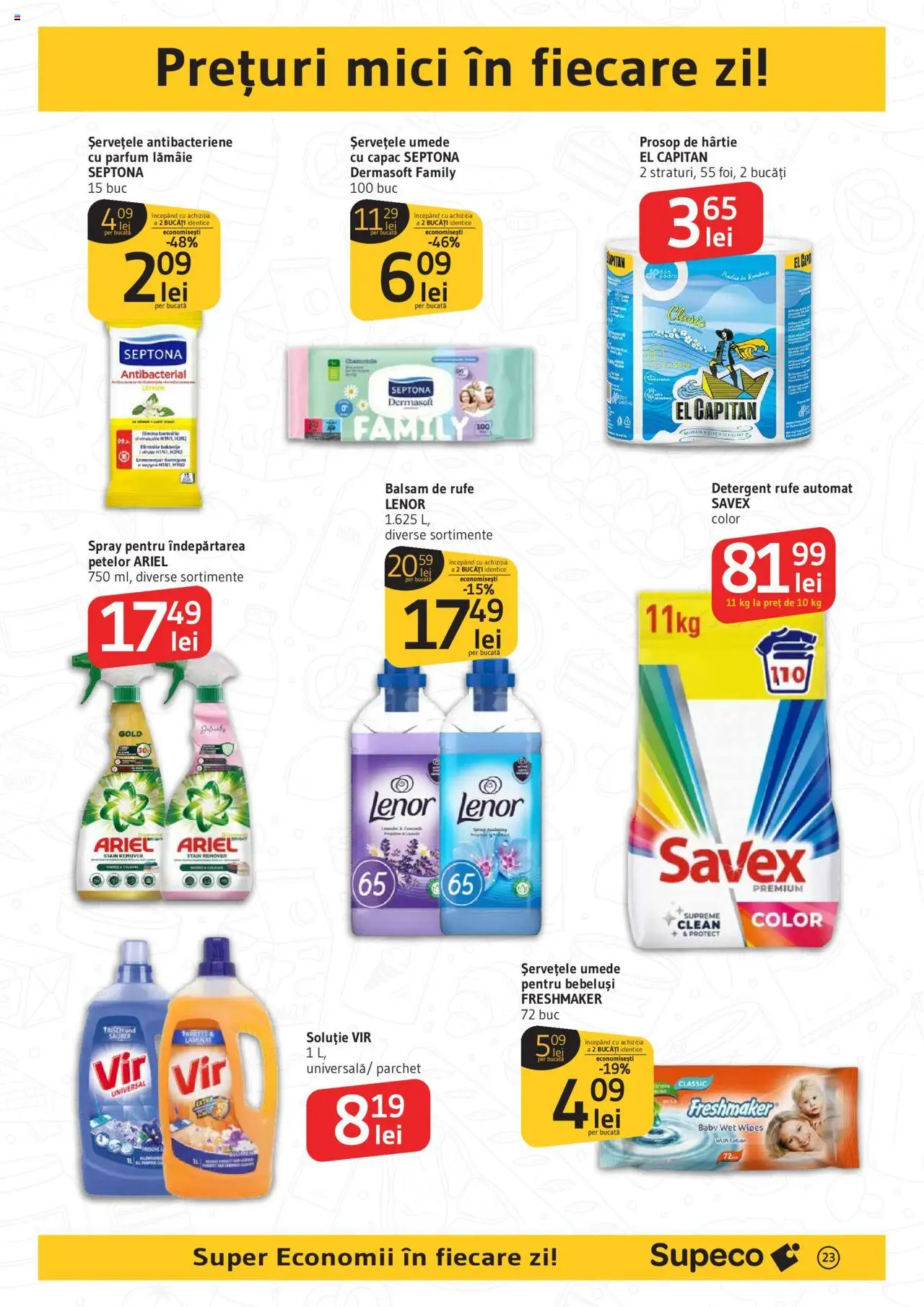 Catalog Supeco – valabil de la 21.08.2025 | Pagină: 23 | Produse: Pomelo, Detergent, Șervețele umede, Șervețele antibacteriene