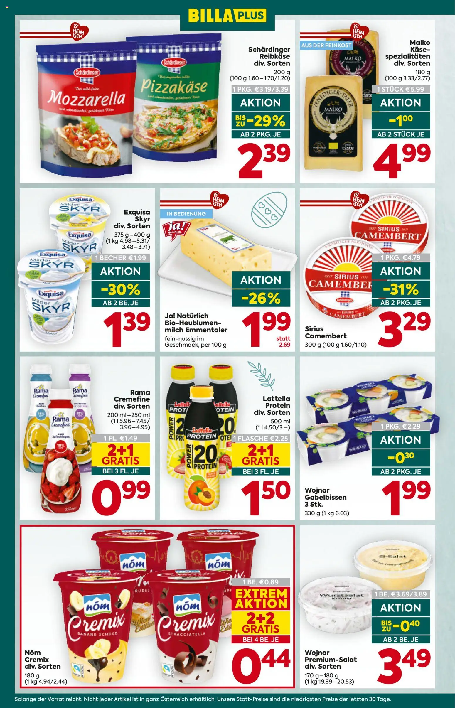 Billa Plus Flugblatt gültig ab 05.03.2026 | Seite: 10 | Produkte: Milch, Käse