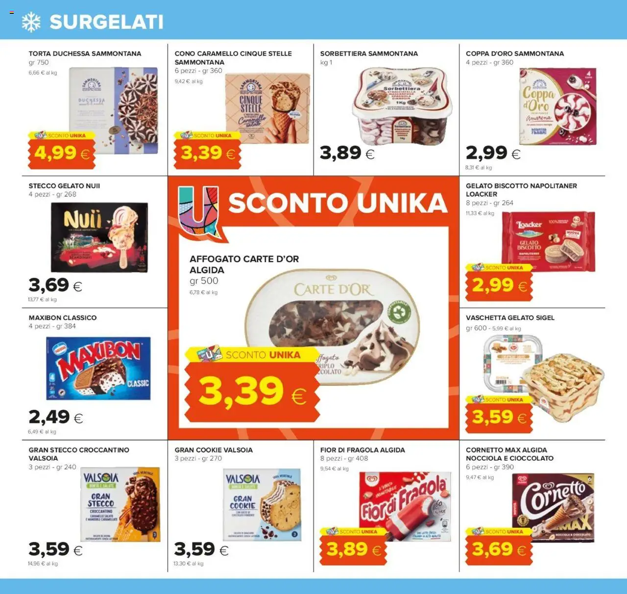 Volantino Oasi del 07.08.2025 | Pagina: 12 | Prodotti: Cioccolato, Cornetto, Gelato, Torta