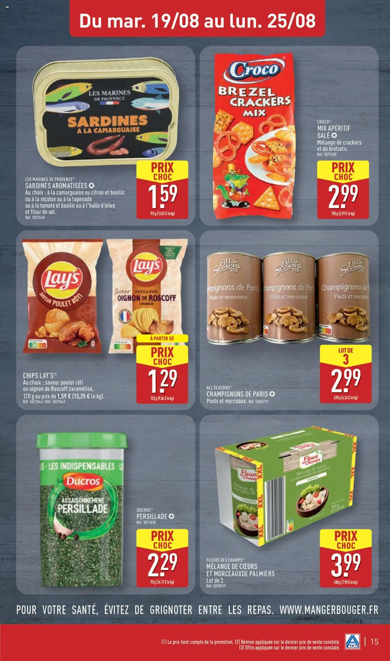  | Page: 17 | Produits: Citron, Sardines, Oignon, Chips