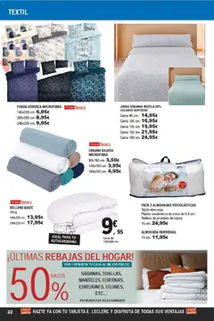 Vista previa E.Leclerc -Tarjetazo válido desde el 18.03.2026 | Página: 22 | Productos: Copos, Funda, Cama, Almohada