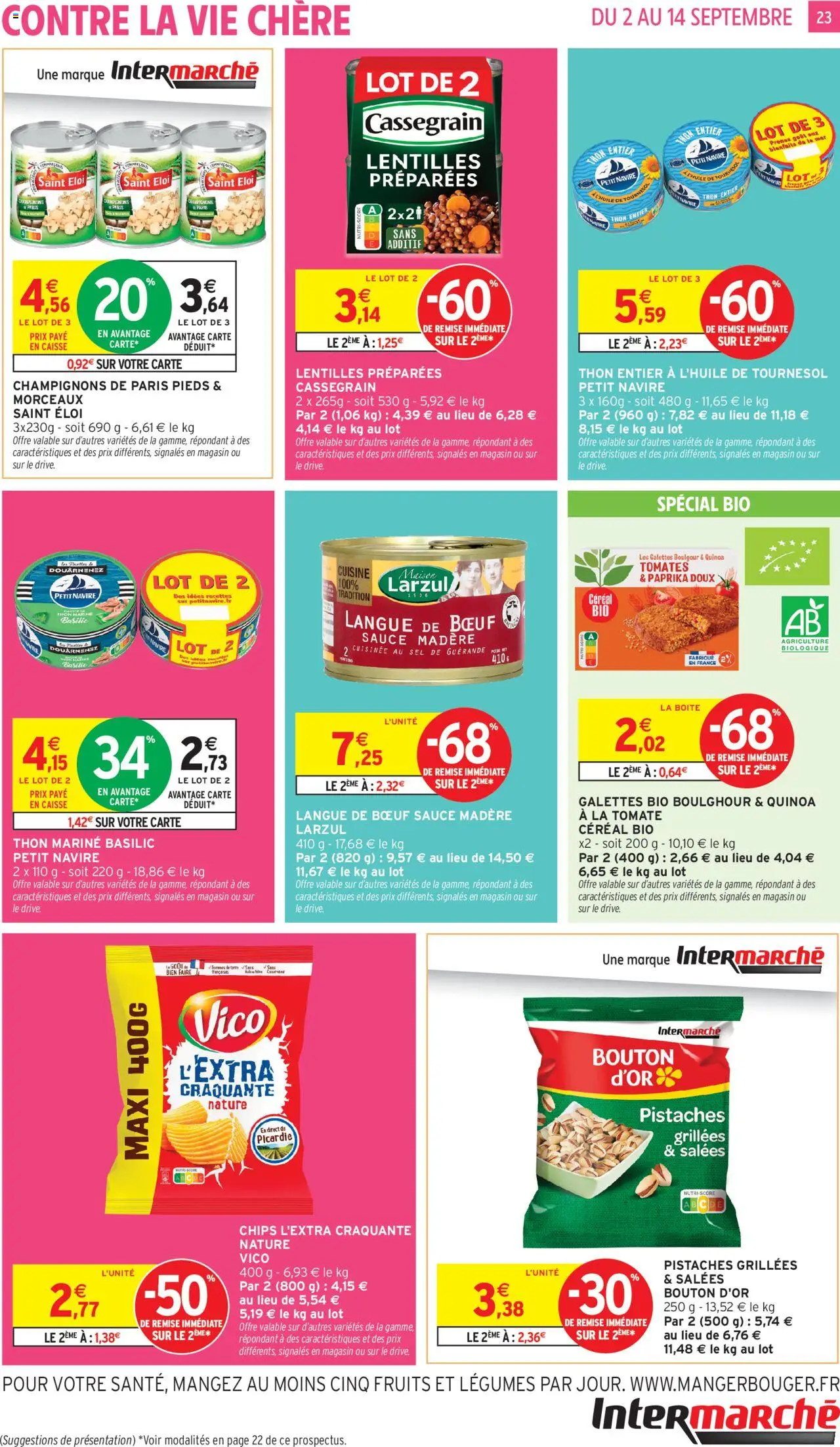  | Page: 23 | Produits: Thon, Quinoa, Langue de bœuf, Pommes