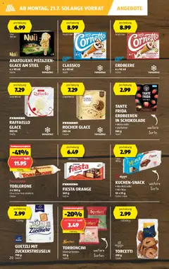Aldi Aktionen ab 17.07.2025 | Seite: 20 | Produkte: Glace, Schokolade, Erdbeeren, Pepsi Max