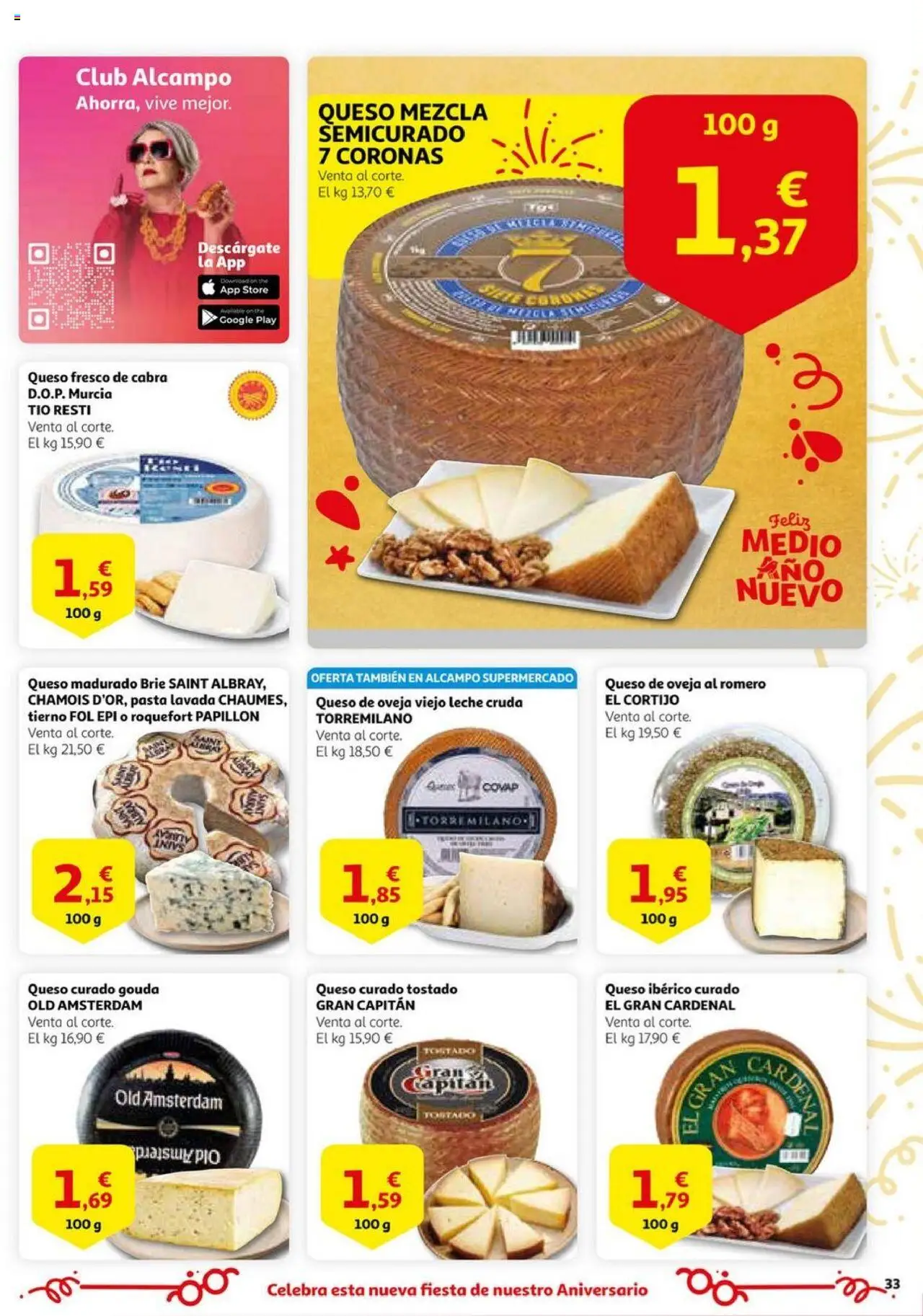 Alcampo - HG Unificado Nacional  │ válido desde el 03.06.2025 | Página: 33 | Productos: Leche, Queso, Queso fresco, Pasta