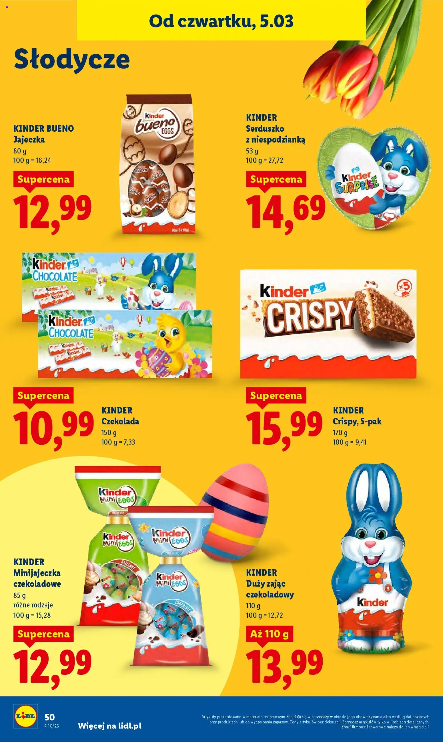 Lidl Polsko leták od 05.03.2026 | Strana: 52 | Produkty: Kinder, Kinder Bueno