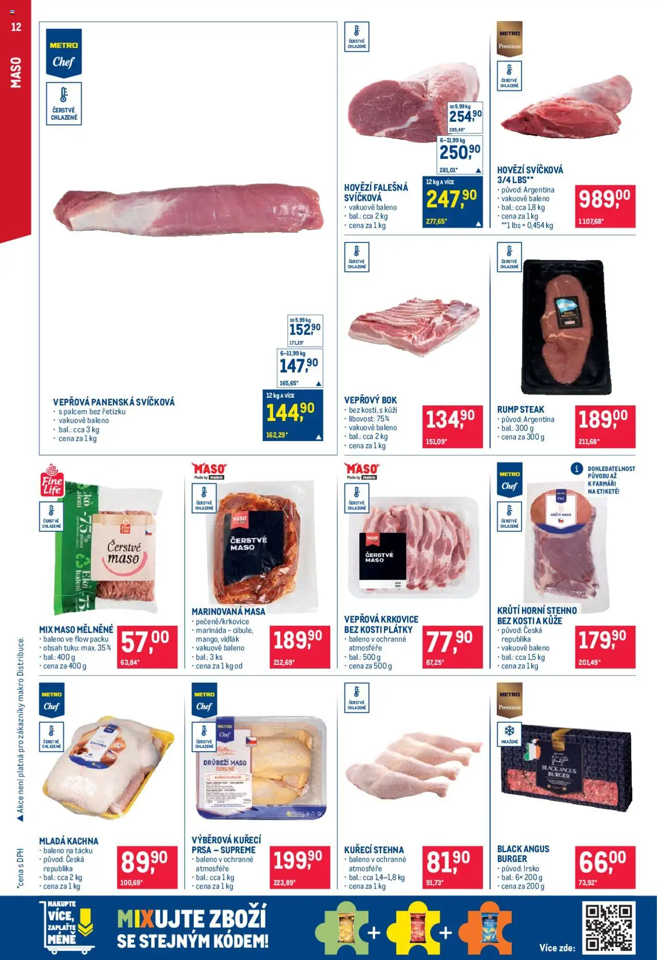 Makro leták - Pro milovníky jídla od 13.08.2025 | Strana: 12 | Produkty: Vepřový bok, Vepřová krkovice bez kosti, Kachna, Vepřová krkovice