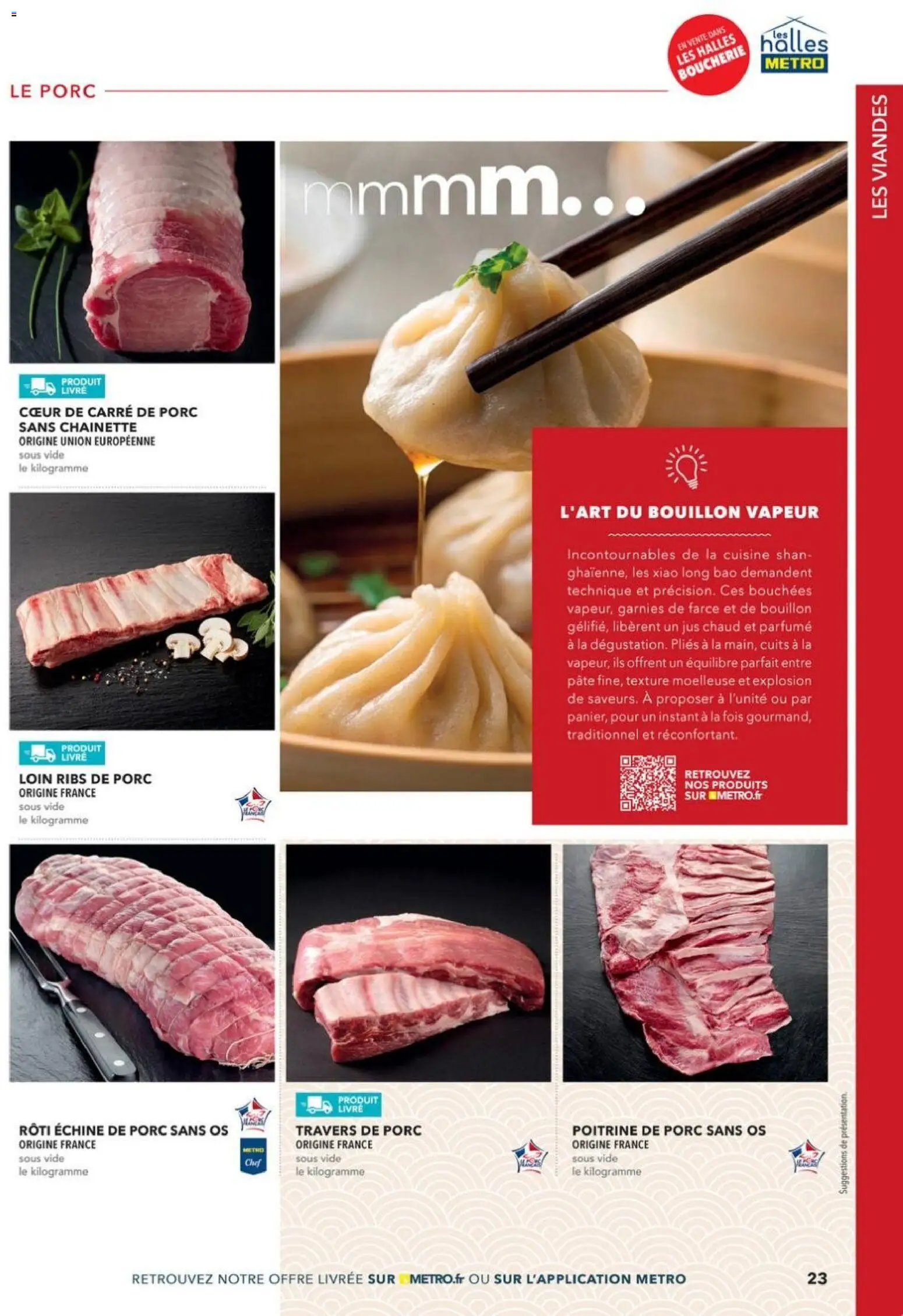 {H1} | Page: 23 | Produits: Travers de porc, Jus, Ribs, Livre