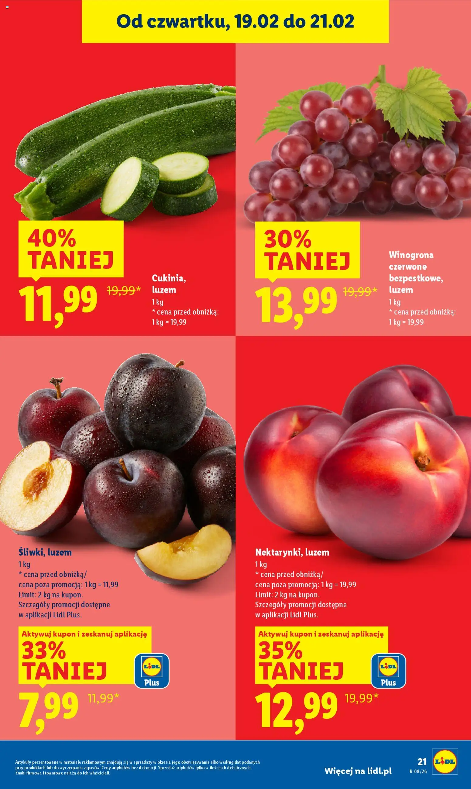 Lidl Gazetka od 19.02.2026 | Strona: 21 | Produkty: Winogrona
