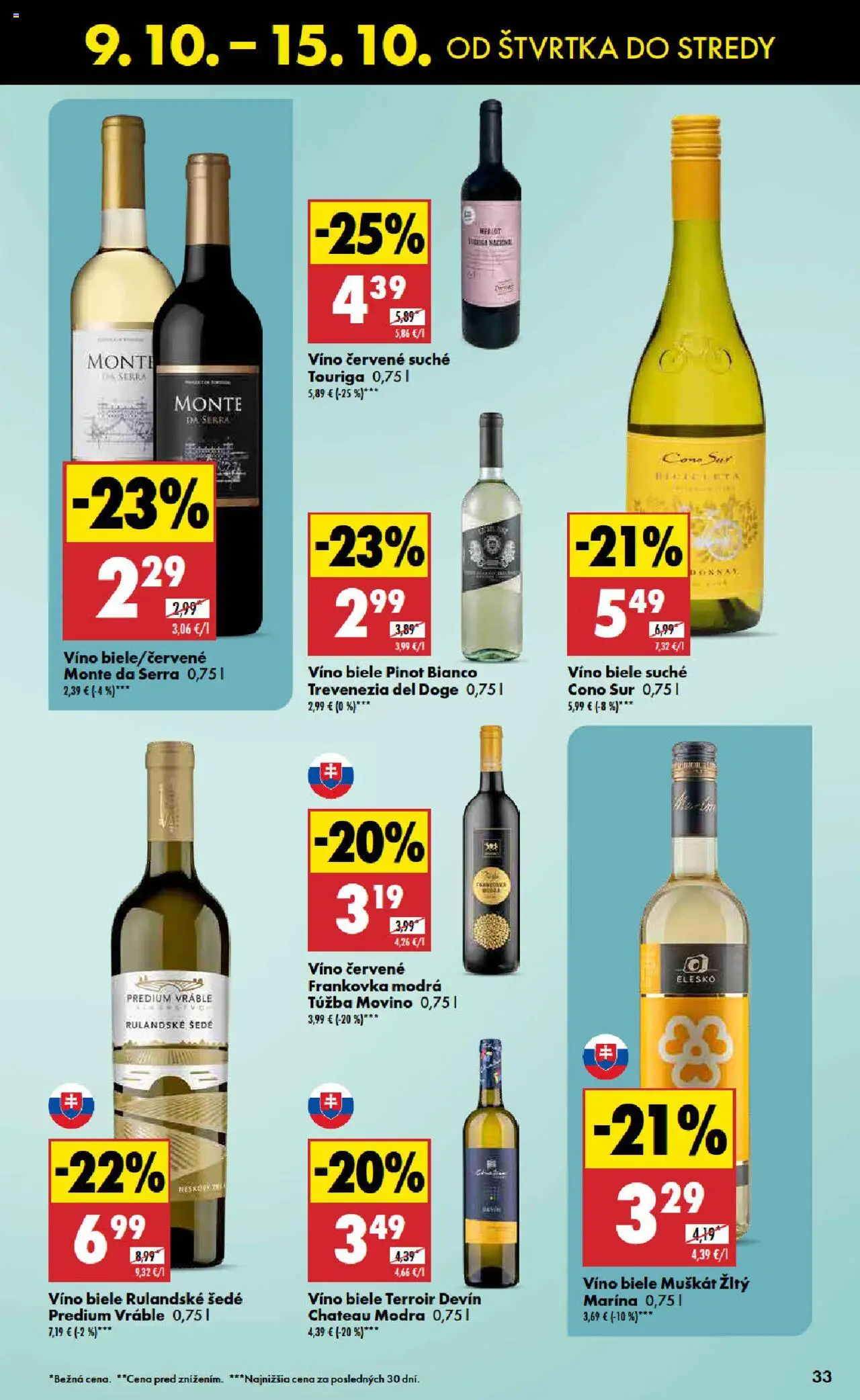 Nové Biedronka akcie – leták je platný od 09.10.2025 | Strana: 33 | Produkty: Víno