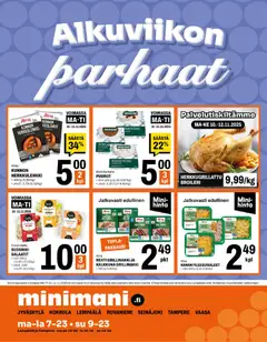 Minimani-mainoslehti voimassa 10.11.2025 alkaen