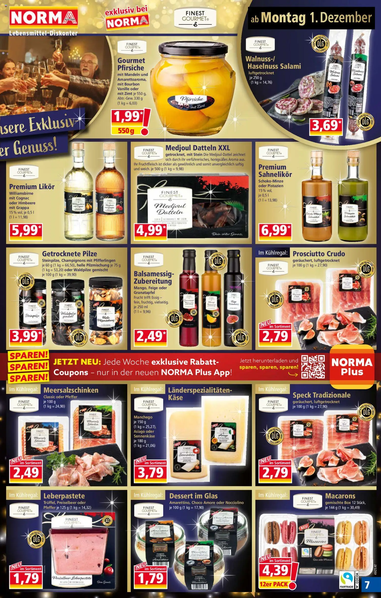 Norma Flugblatt gültig ab 01.12.2025 | Seite: 7 | Produkte: Pfeffer, Himbeere, Käse, Bourbon
