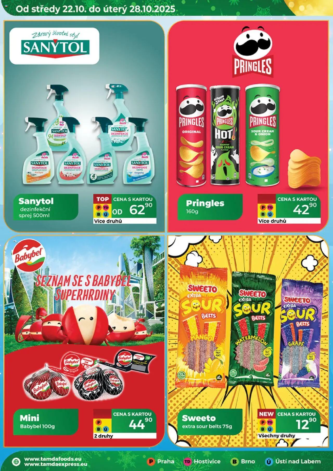 Tamda Foods leták od 22.10.2025 | Strana: 22 | Produkty: Mango, Pringles, Babybel, Sanytol