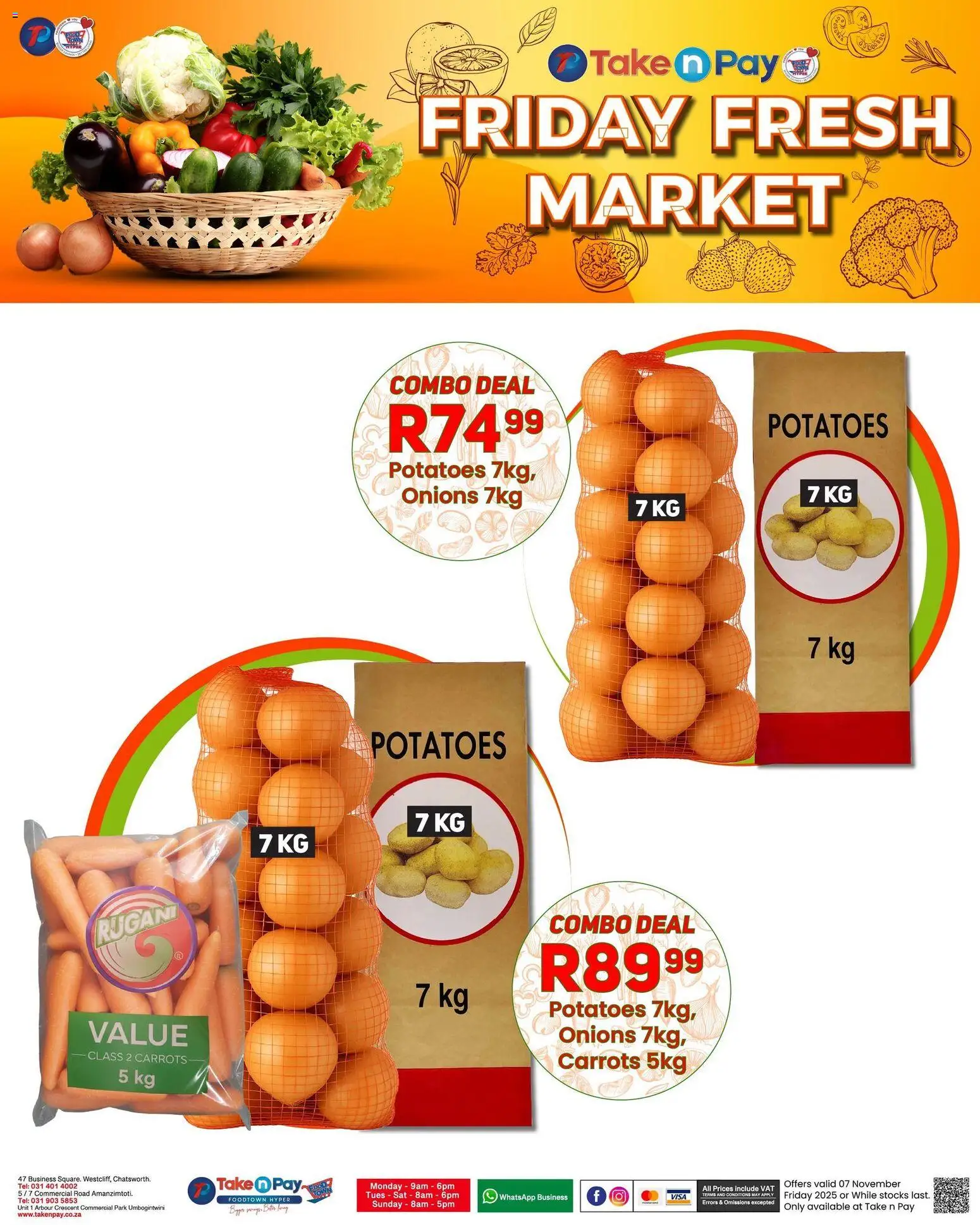 New Take n Pay catalogue – valid from 07.11.2025 | Page: 13 | Products: Carrots, Potatoes, Onions