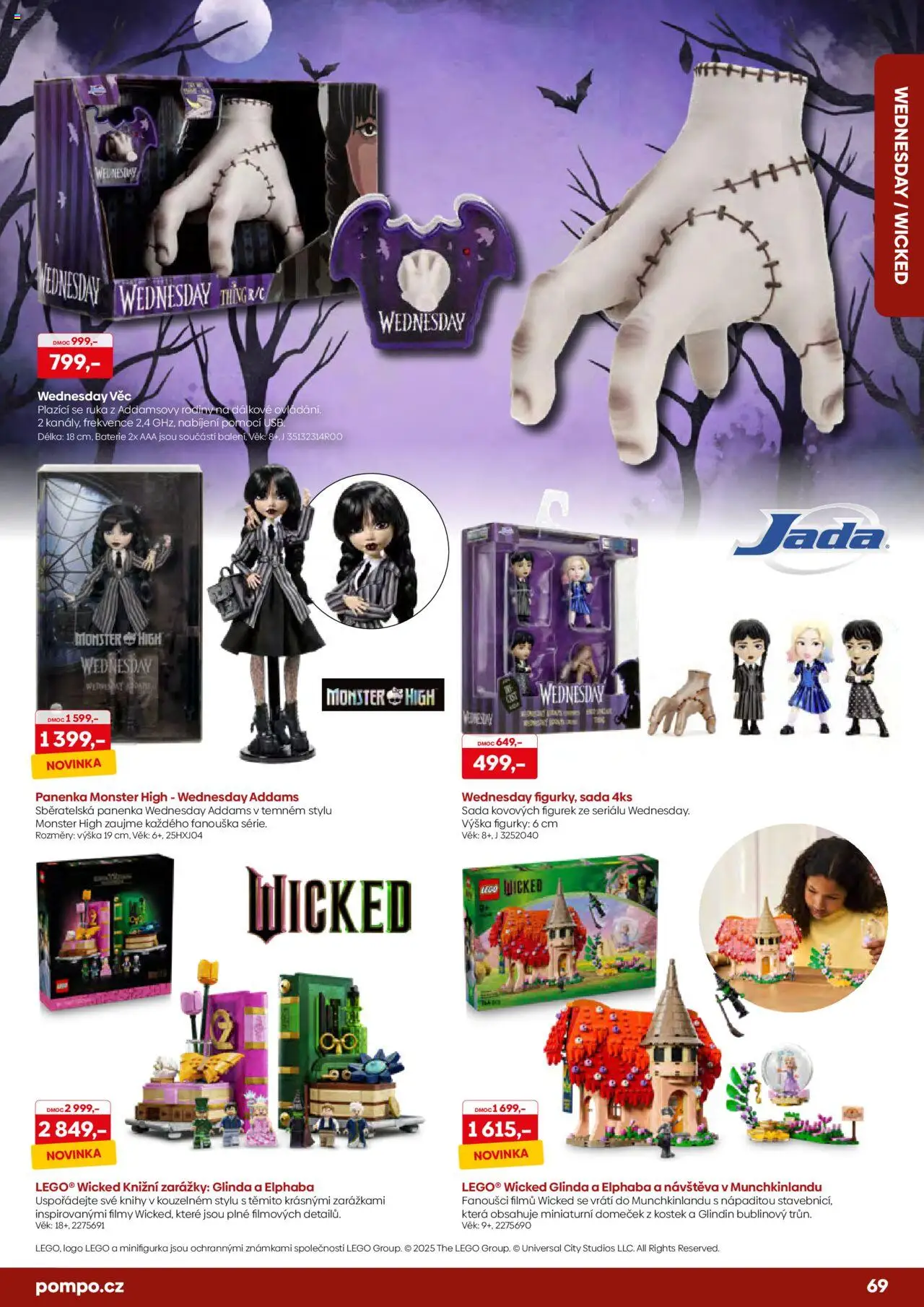 POMPO katalog Vánoce 2025 od 16.10.2025 | Strana: 69 | Produkty: Panenka, Monster, Figurky, Baterie