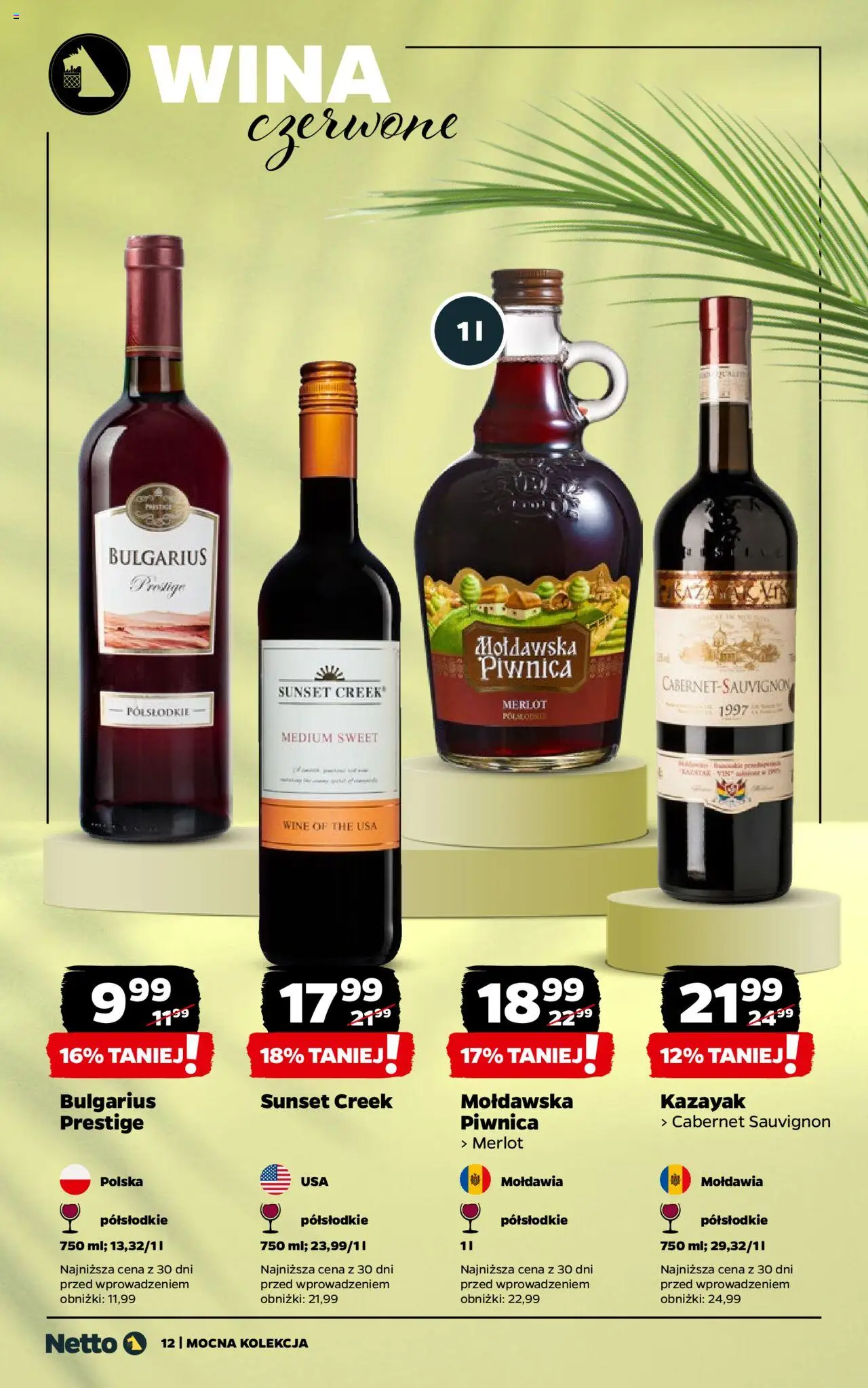 Netto gazetka - Mocna Kolekcja od 01.07.2025 | Strona: 12 | Produkty: Merlot, Wino