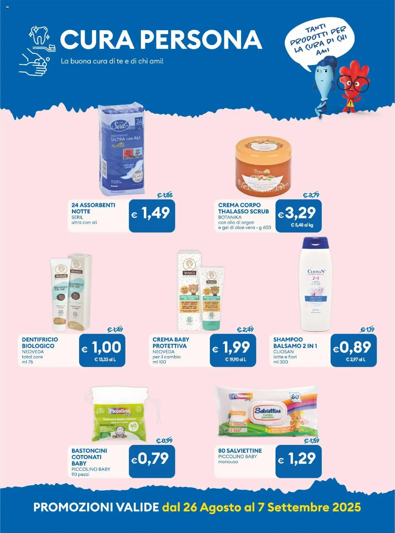 Volantino MD Discount del 26.08.2025 | Pagina: 19 | Prodotti: Balsamo, Dentifricio, Scrub, Latte