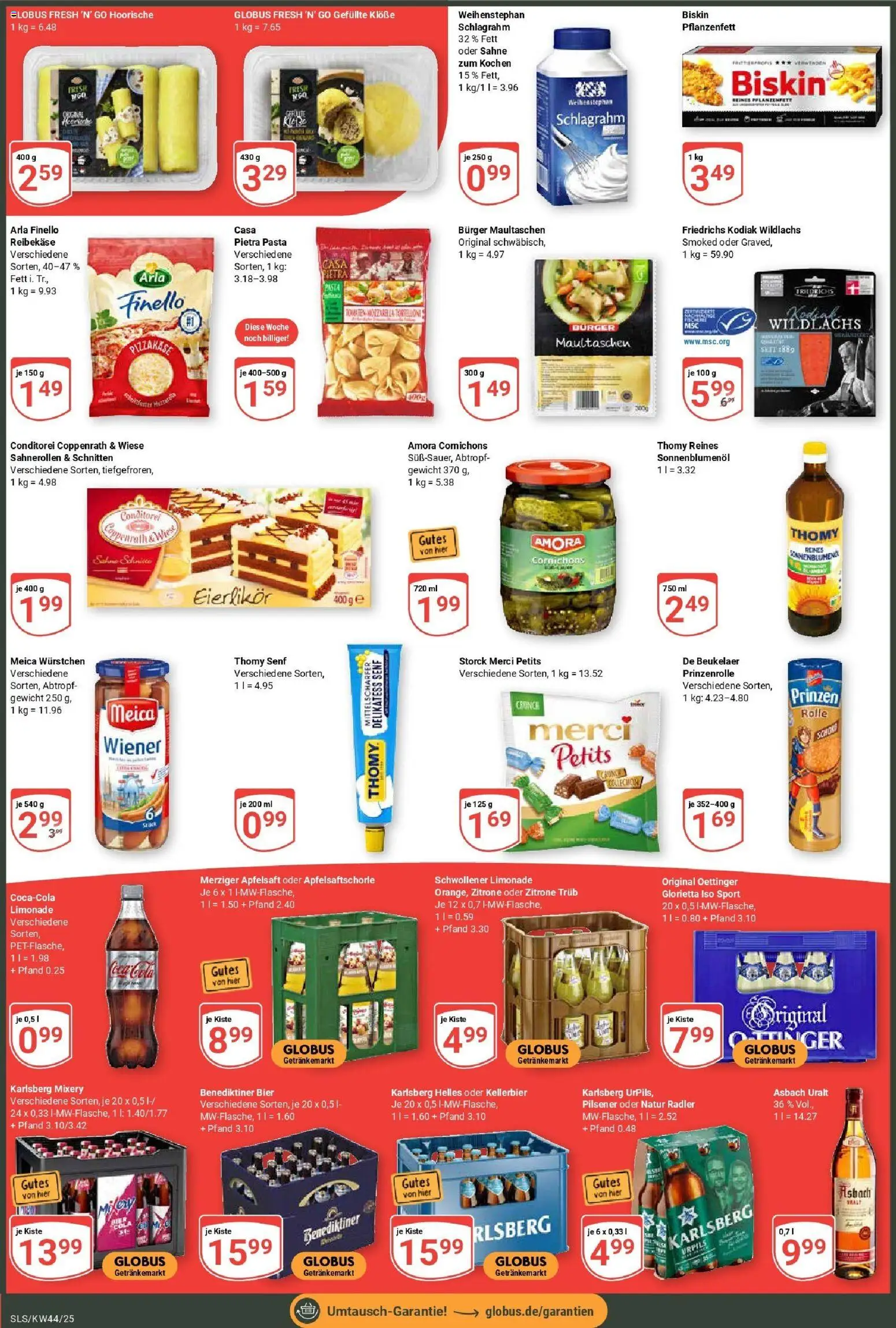 Globus prospekt Saarlouis	 – gültig ab 26.10.2025 | Seite: 2 | Produkte: Merci, Limonade, Meica, Mixery