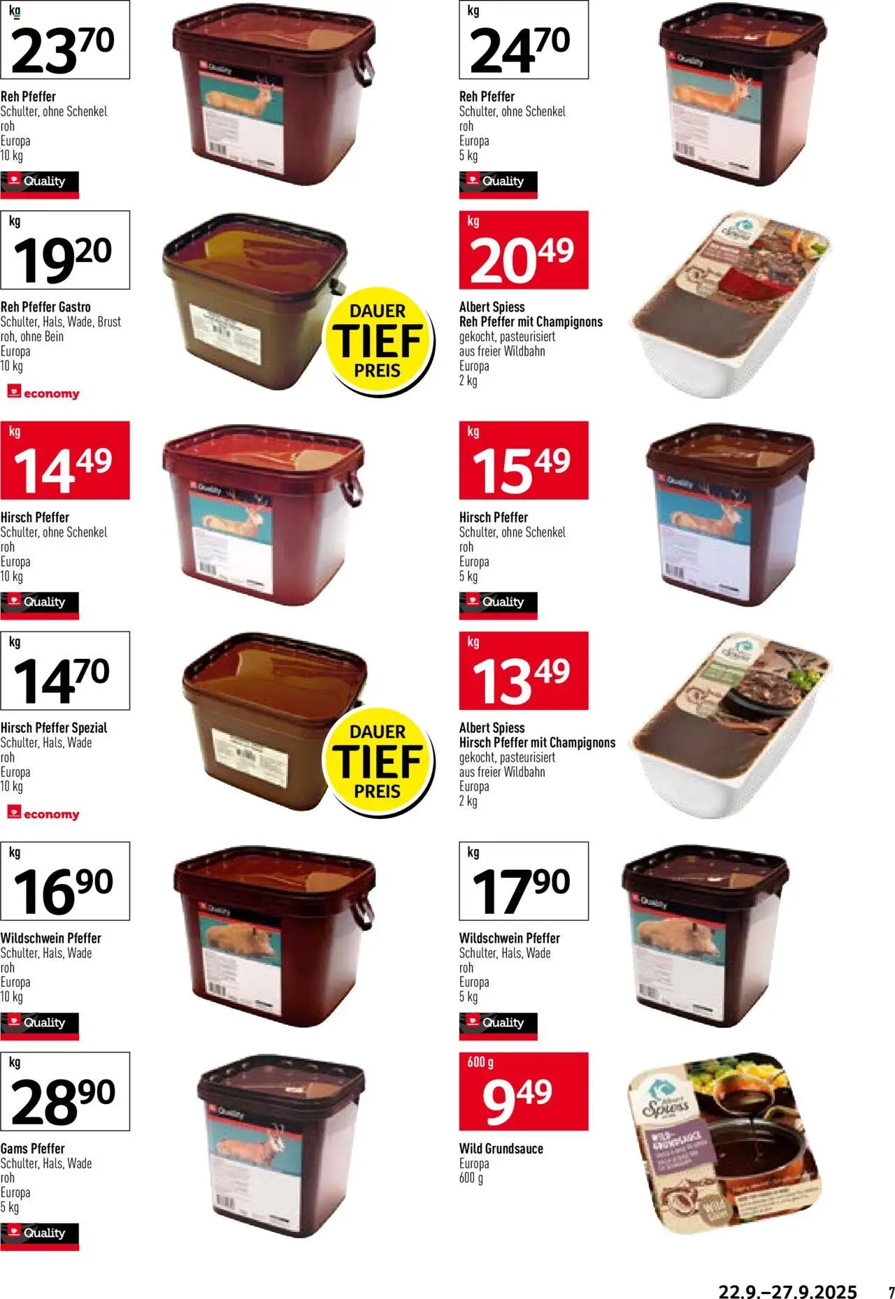 Prodega Aktionen Wild – gültig ab 22.09.2025 | Seite: 7 | Produkte: Champignons, Pfeffer
