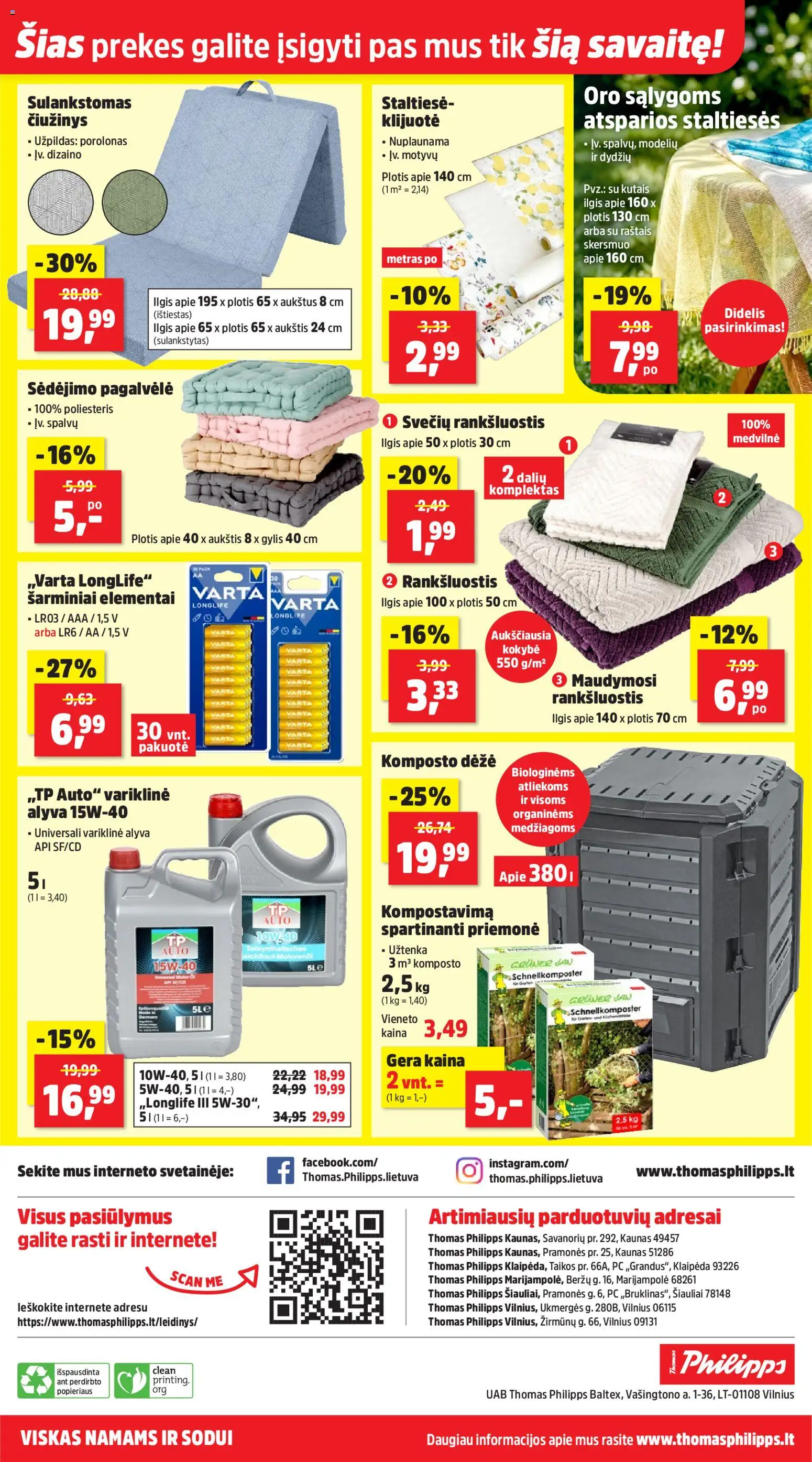 Thomas Philipps akcijos nuo 30.03.2026 | Puslapis: 16 | Prekių: Pagalvėlė, Staltiesė, Čiužinys, Alyva