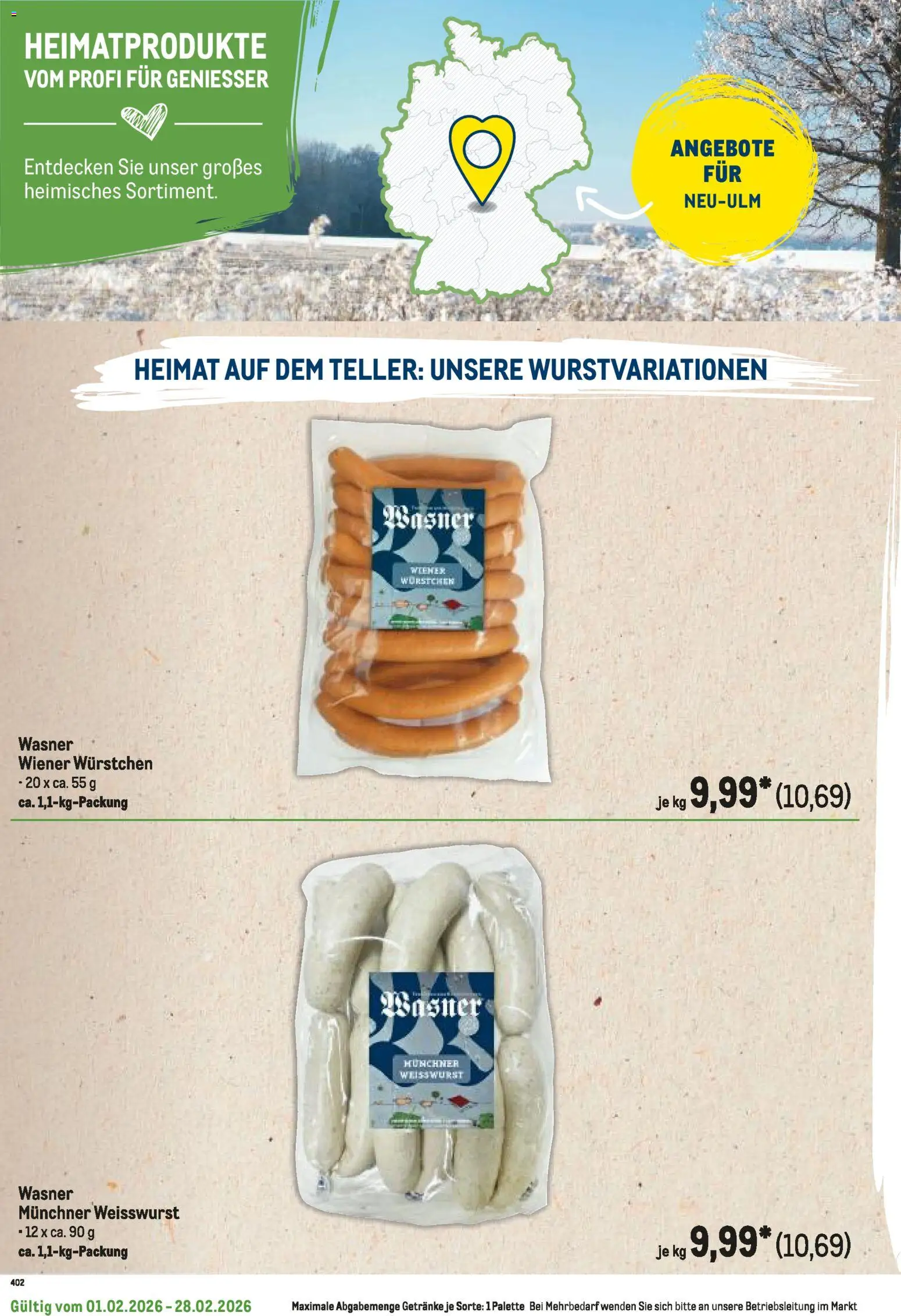 Metro Regionaler Flyer – gültig ab 01.02.2026 | Seite: 118 | Produkte: Wiener wurstchen, Weißwurst