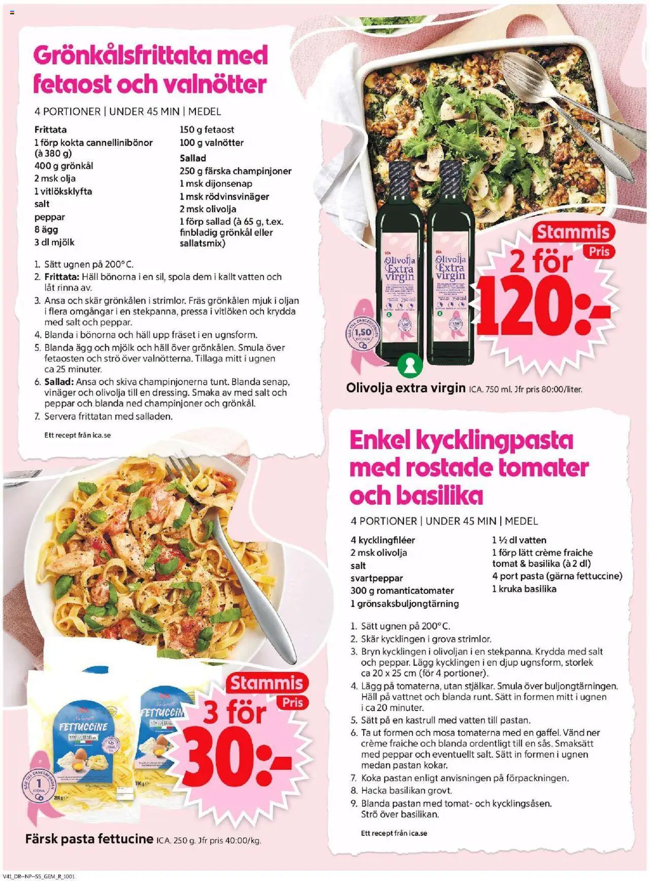 ICA Supermarket reklamblad aktuell från 06.10.2025 | Sida: 6 | Produkter: Creme fraiche, Ägg, Olja, Basilika