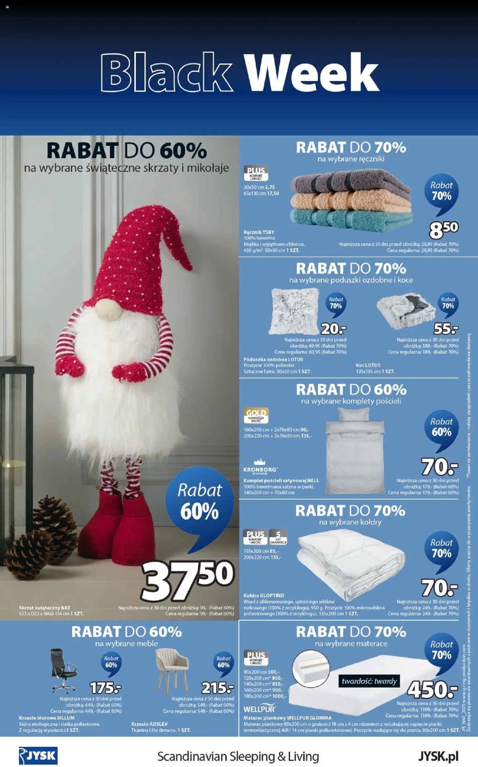 JYSK Black Friday od 21.11.2025 | Strona: 16 | Produkty: Koce, Poduszka, Krzesło, Kołdra