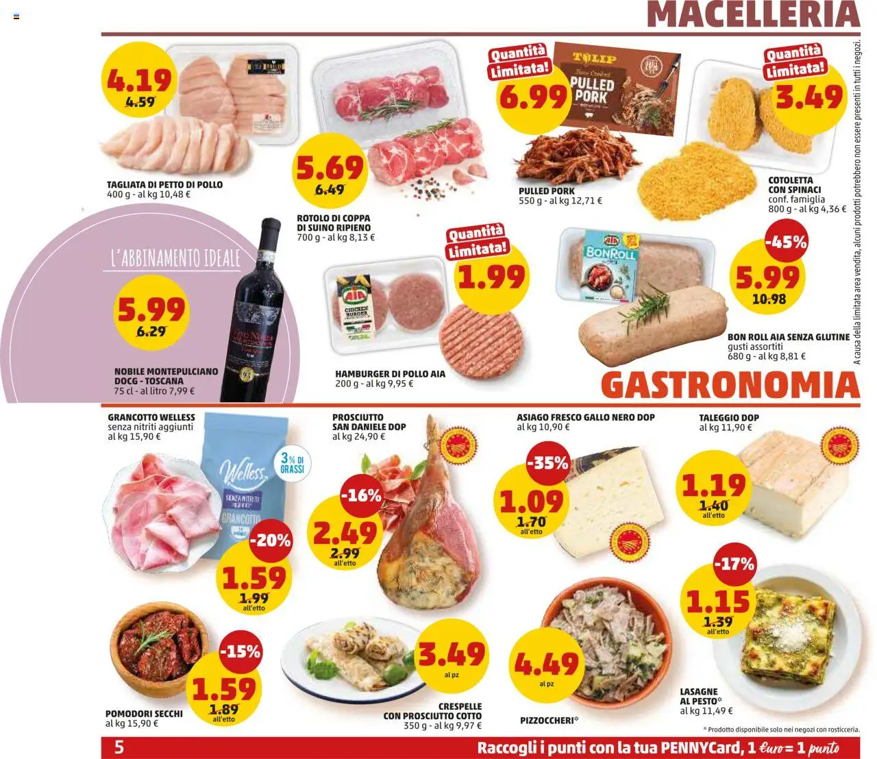 Volantino PENNY del 09.10.2025 | Pagina: 5 | Prodotti: Suino, Pesto, Hamburger, Pomodori secchi