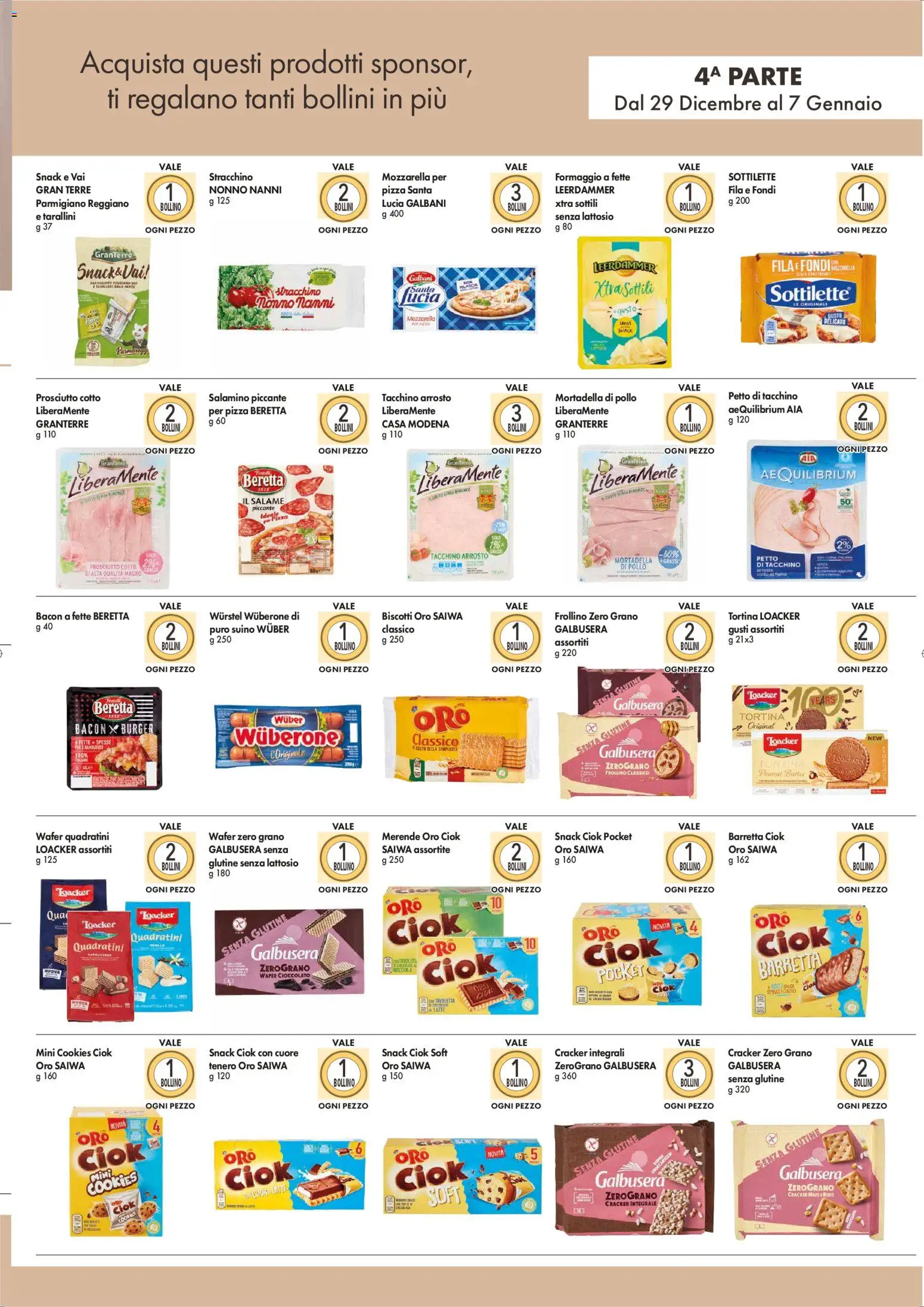 Volantino Galassia del 29.12.2025 | Pagina: 3 | Prodotti: Prosciutto Cotto, Latte, Prosciutto, Stracchino