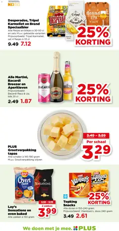 Alle Martini, Bacardi Breezer en Aperitieven, Prijsvoorbeeld: Bacardi Razz & Up, blik 25 cl - Voorbeeld van een folder van Plus, geldig van 25.02.2026 | Pagina: 38