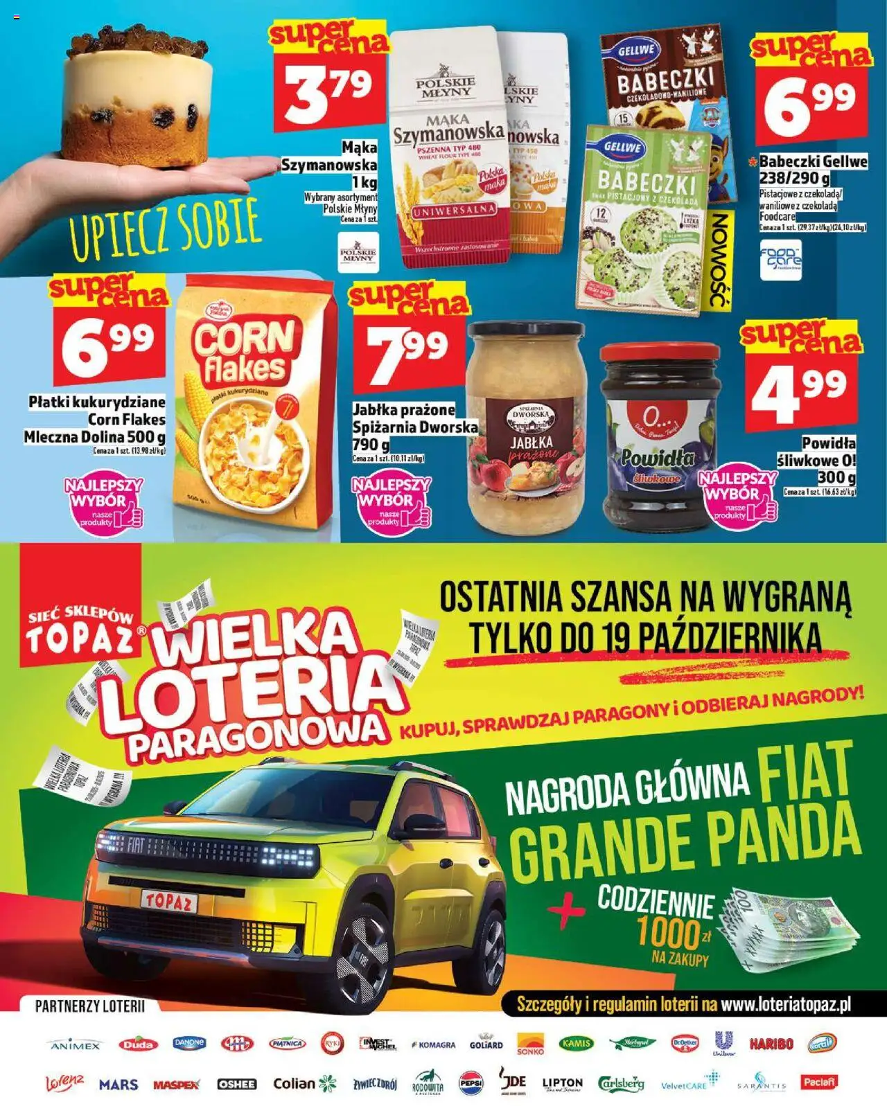 Topaz Gazetka - Ceny małe na stałe od 16.10.2025 | Strona: 26 | Produkty: Płatki kukurydziane, Czekolada, Jabłka prażone, Jabłka