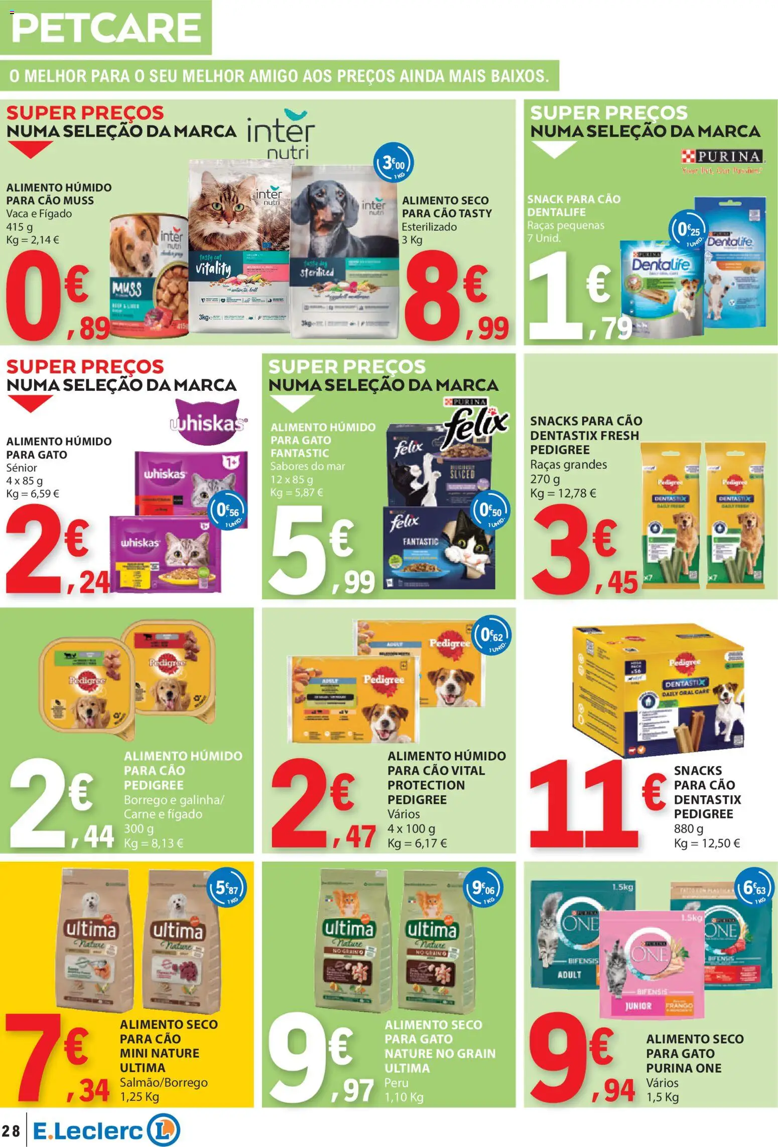 E.Leclerc folheto │ válido de 15.01.2026 | Página: 28 | Produtos: Purina one, Frango, Peru, Carne