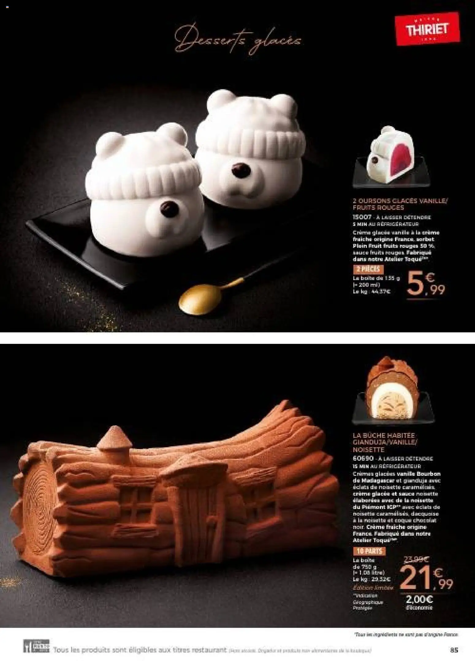 {H1} | Page: 85 | Produits: Glaces, Noisette, Crème fraiche, Bourbon