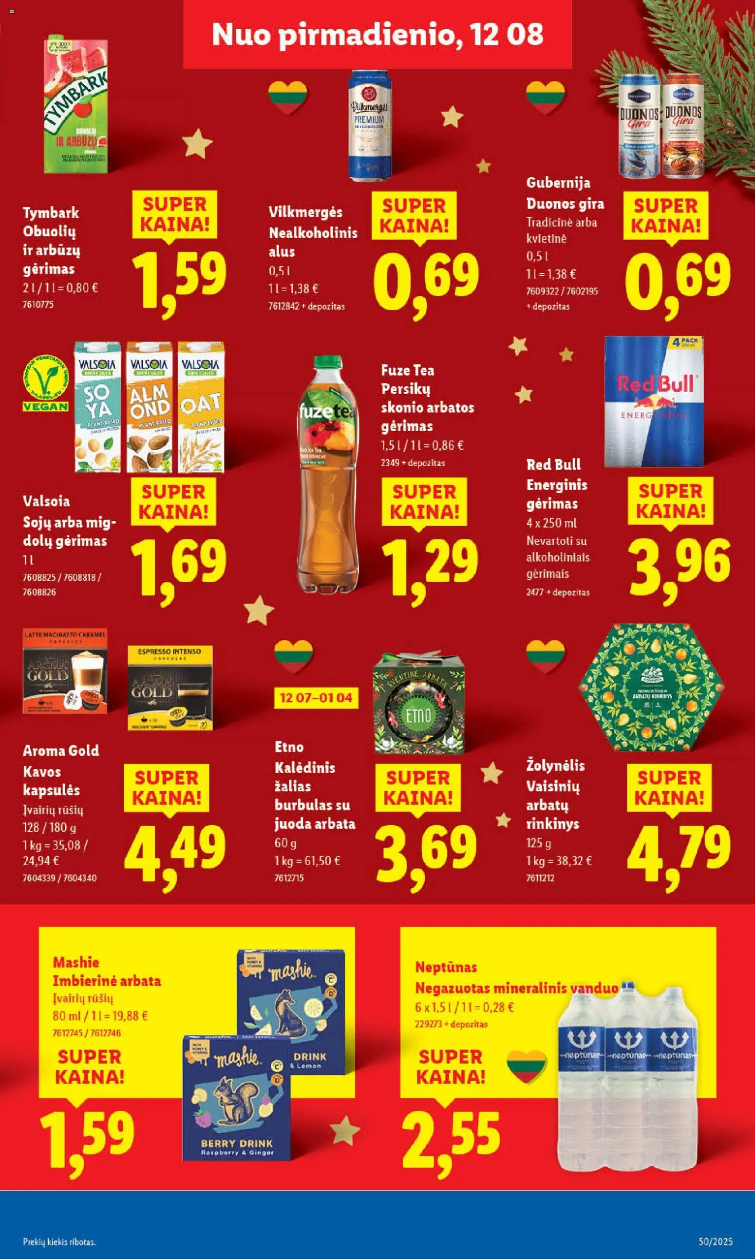 LIDL akcijos nuo 11.12.2025 | Puslapis: 41 | Prekių: Alus, Arbata, Mineralinis vanduo