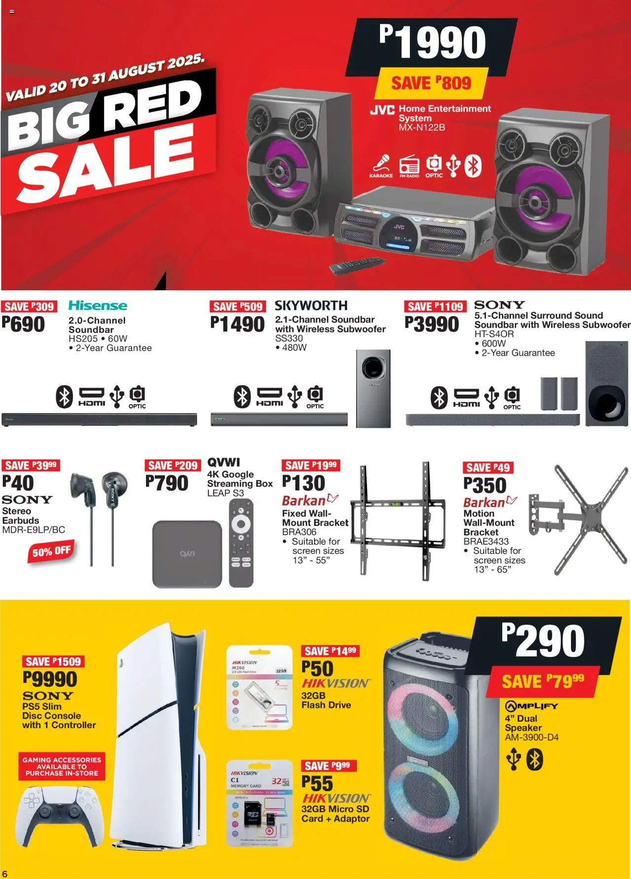 OK Furniture - Botswana Specials │ valid from 20.08.2025 | Page: 6 | Products: Radio, Box, Soundbar, Subwoofer