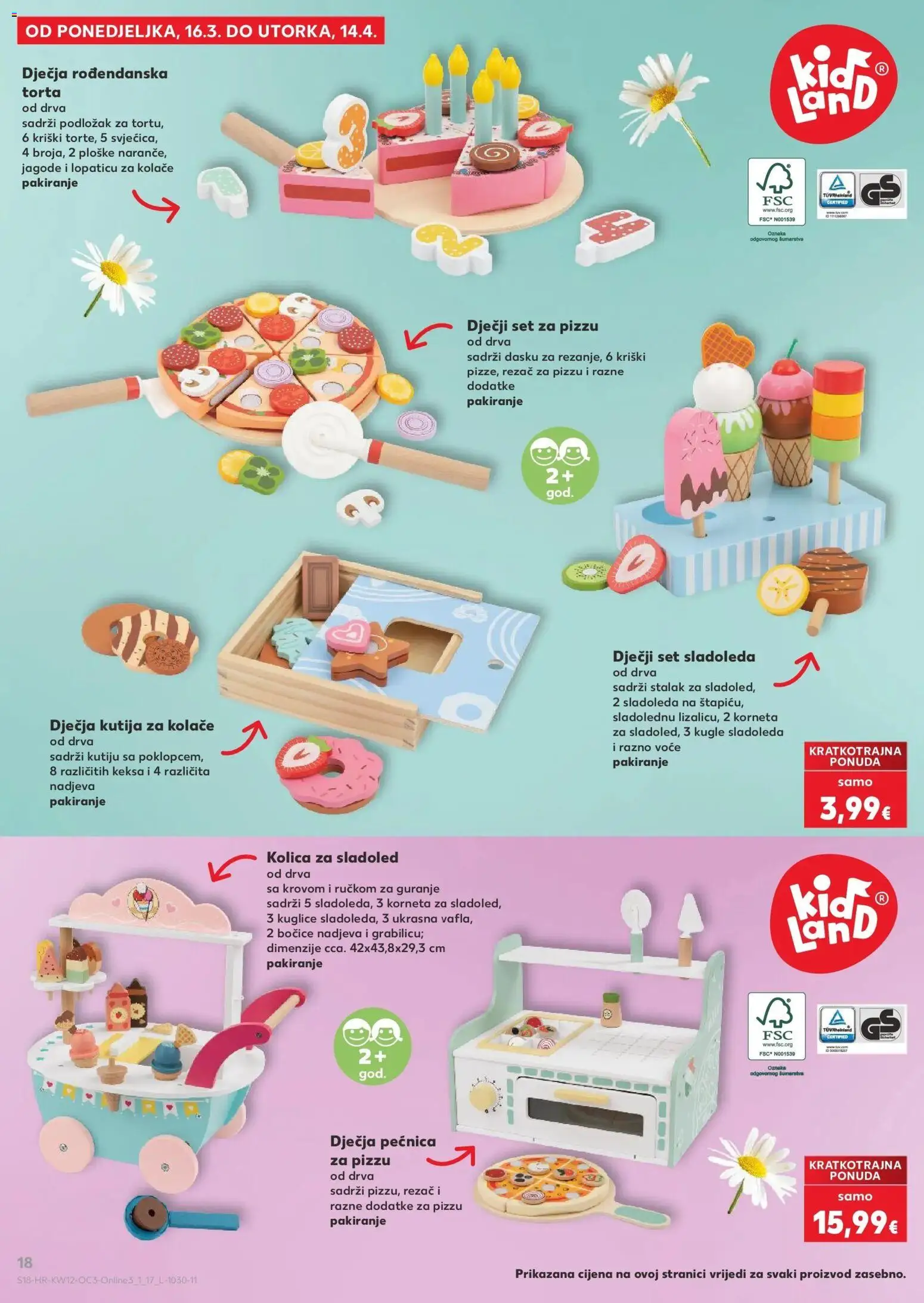 Kaufland katalog | vrijedi od 15.03.2026 | Stranica: 18 | Proizvodi: Sladoled, Voće, Torta, Pećnica