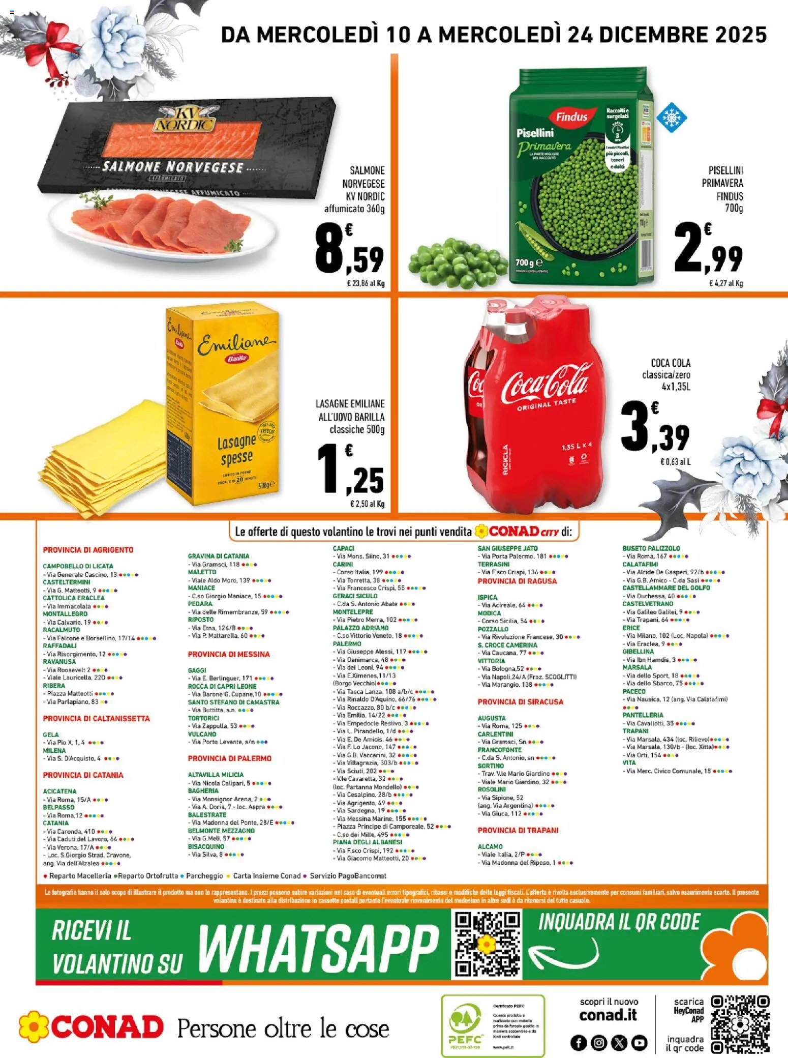 Volantino Conad del 10.12.2025 | Pagina: 20 | Prodotti: Salmone, Coca Cola