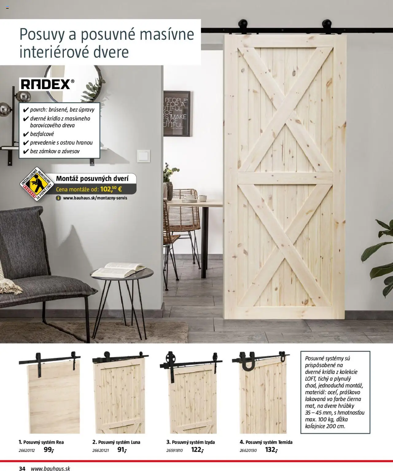 Nové Bauhaus akcie – leták je platný od 08.09.2025 | Strana: 34 | Produkty: Dvere, Interiérové dvere
