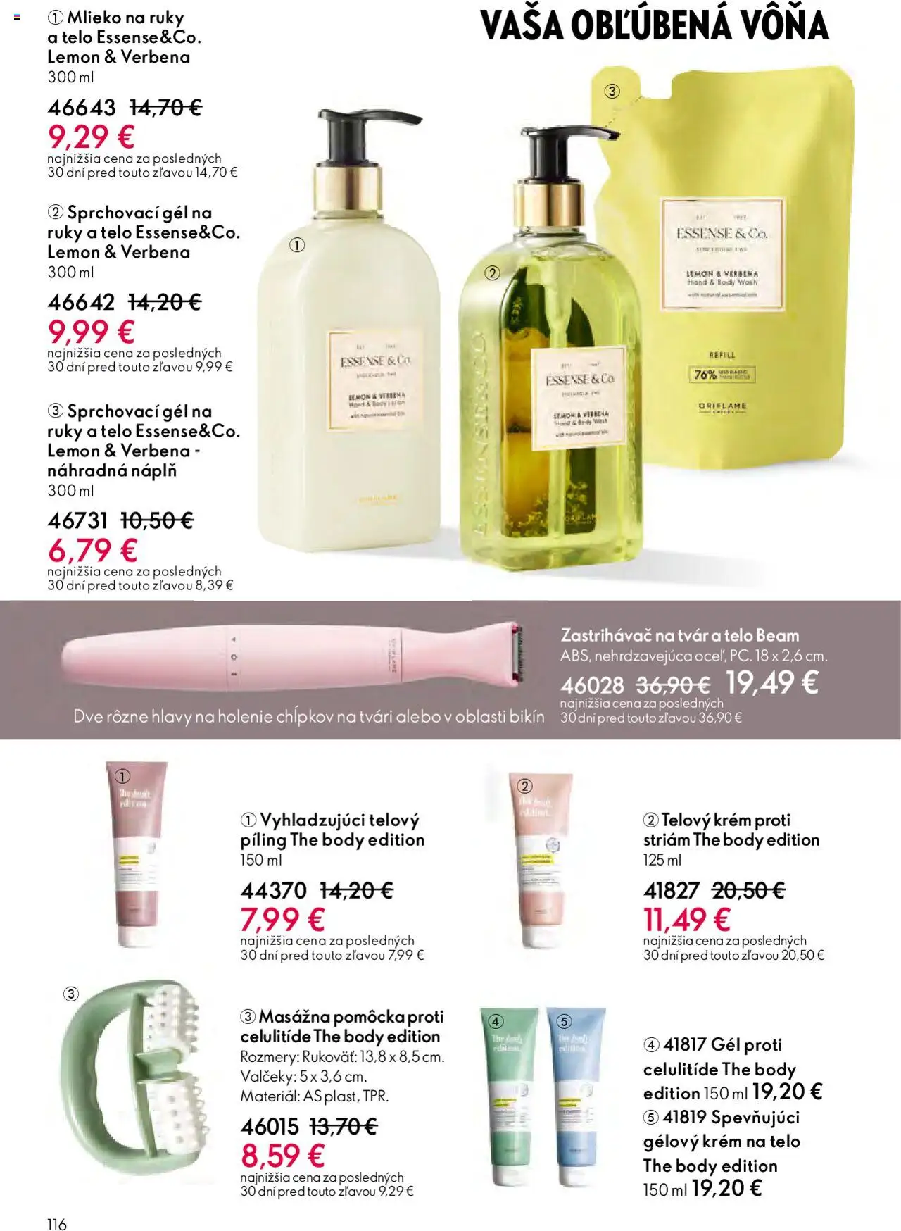 Nové Oriflame akcie – leták je platný od 22.10.2025 | Strana: 116 | Produkty: Mlieko, Telový krém, Krém
