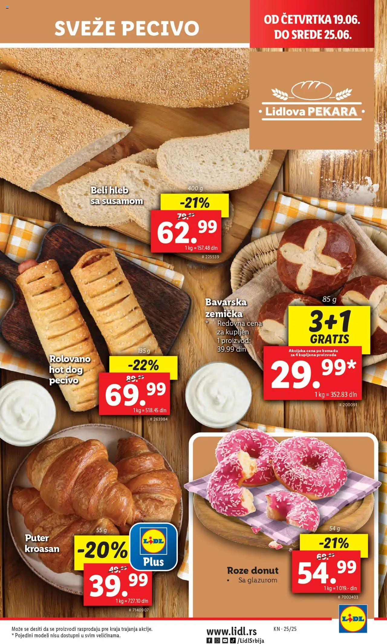 Lidl katalog - važi od 19.06.2025 | Strana: 17 | Proizvode: Pekara, Kroasan, Puter, Hot dog